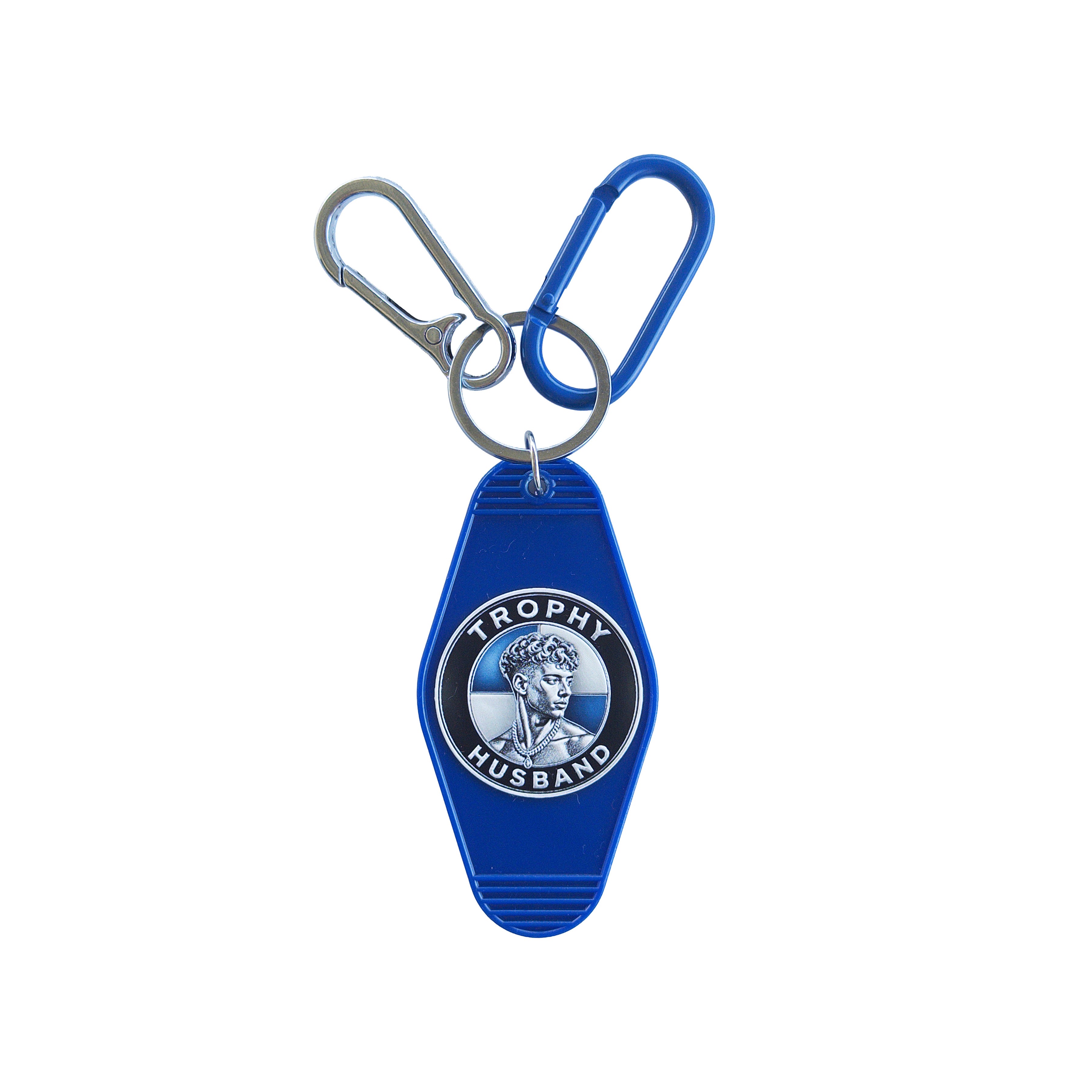 B M W x Trophy Husband Car Brand Keychain Bag Charm Stainless Steel Carabiner and Matching Color Clip FREE SHIPPING