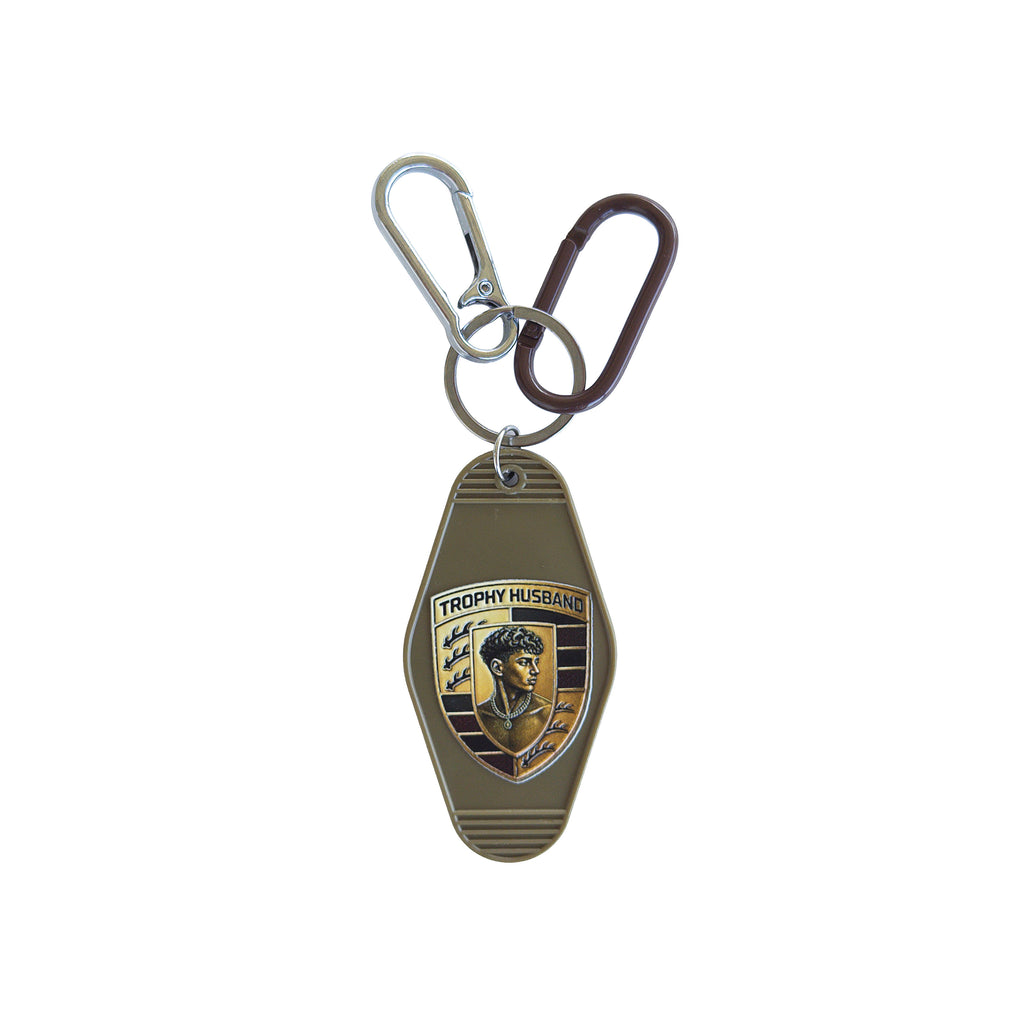 P•rsche x Trophy Husband Car Brand Keychain Bag Charm Stainless Steel Carabiner and Matching Color Clip FREE SHIPPING