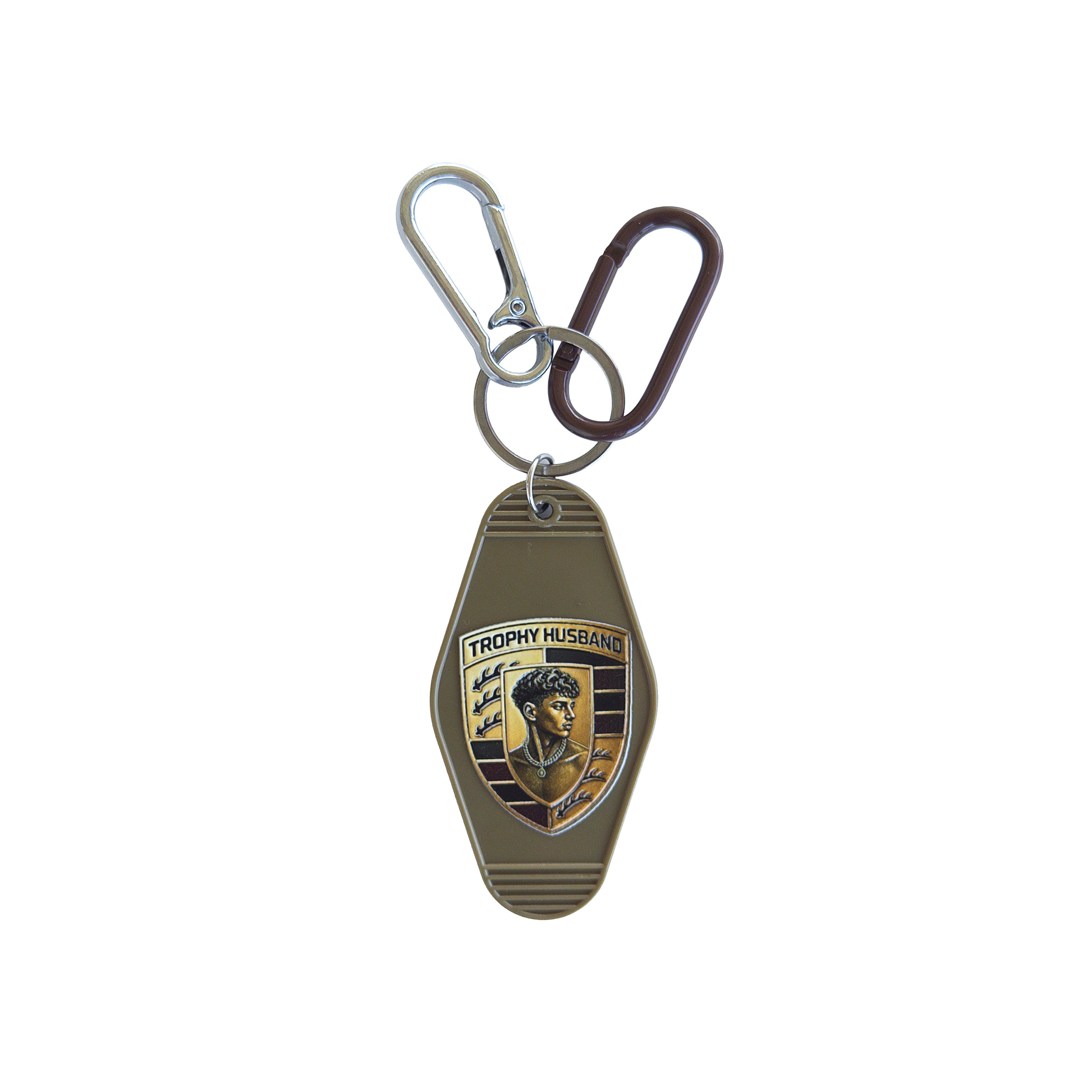 P•rsche x Trophy Husband Car Brand Keychain Bag Charm Stainless Steel Carabiner and Matching Color Clip FREE SHIPPING