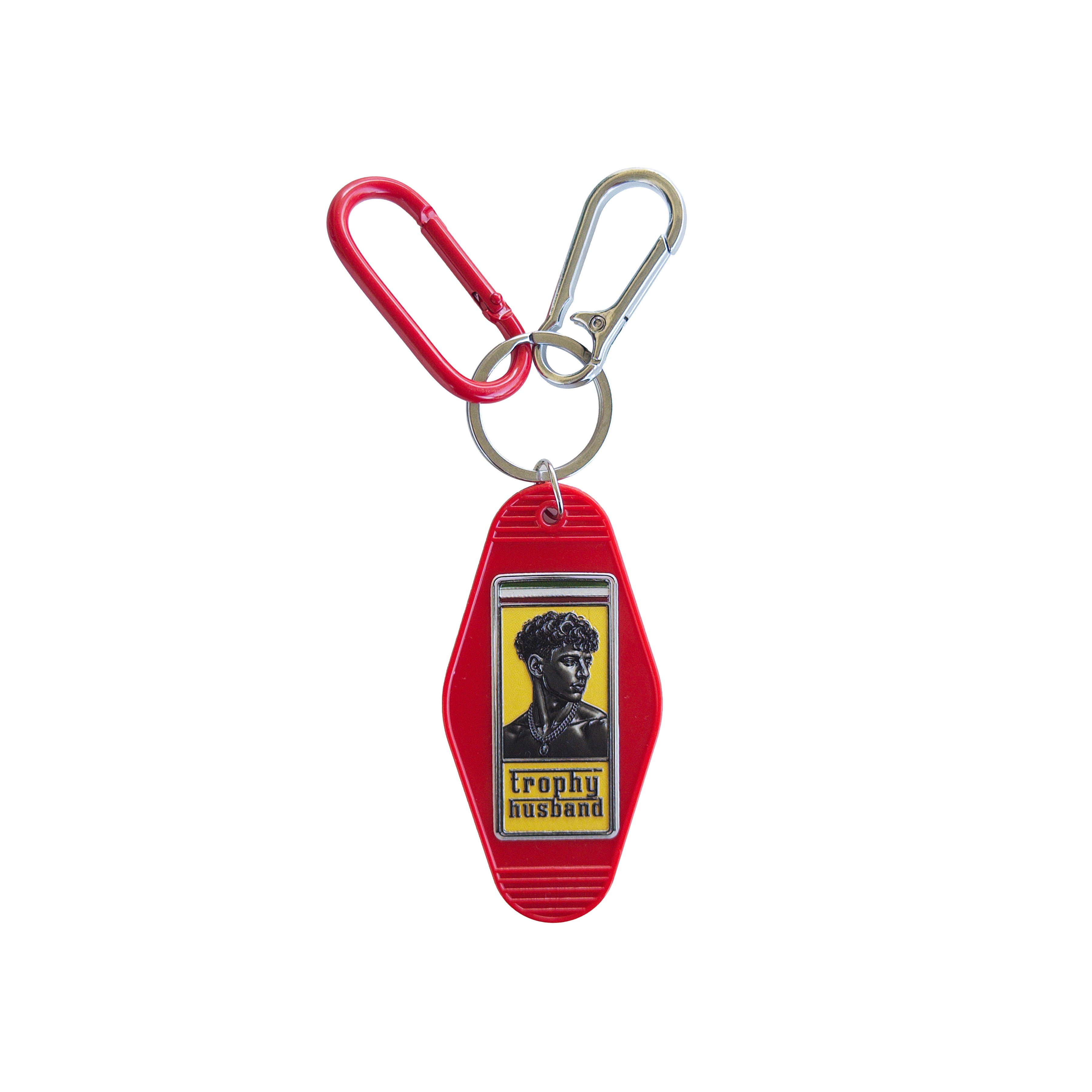 F•rrari x Trophy Husband Car Brand Keychain Bag Charm Stainless Steel Carabiner and Matching Color Clip FREE SHIPPING