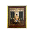 Blake in The Drawing Room at Night Male Nude Portrait NSFW MATURE 11"x14" Canvas Art Print Vintage Frame