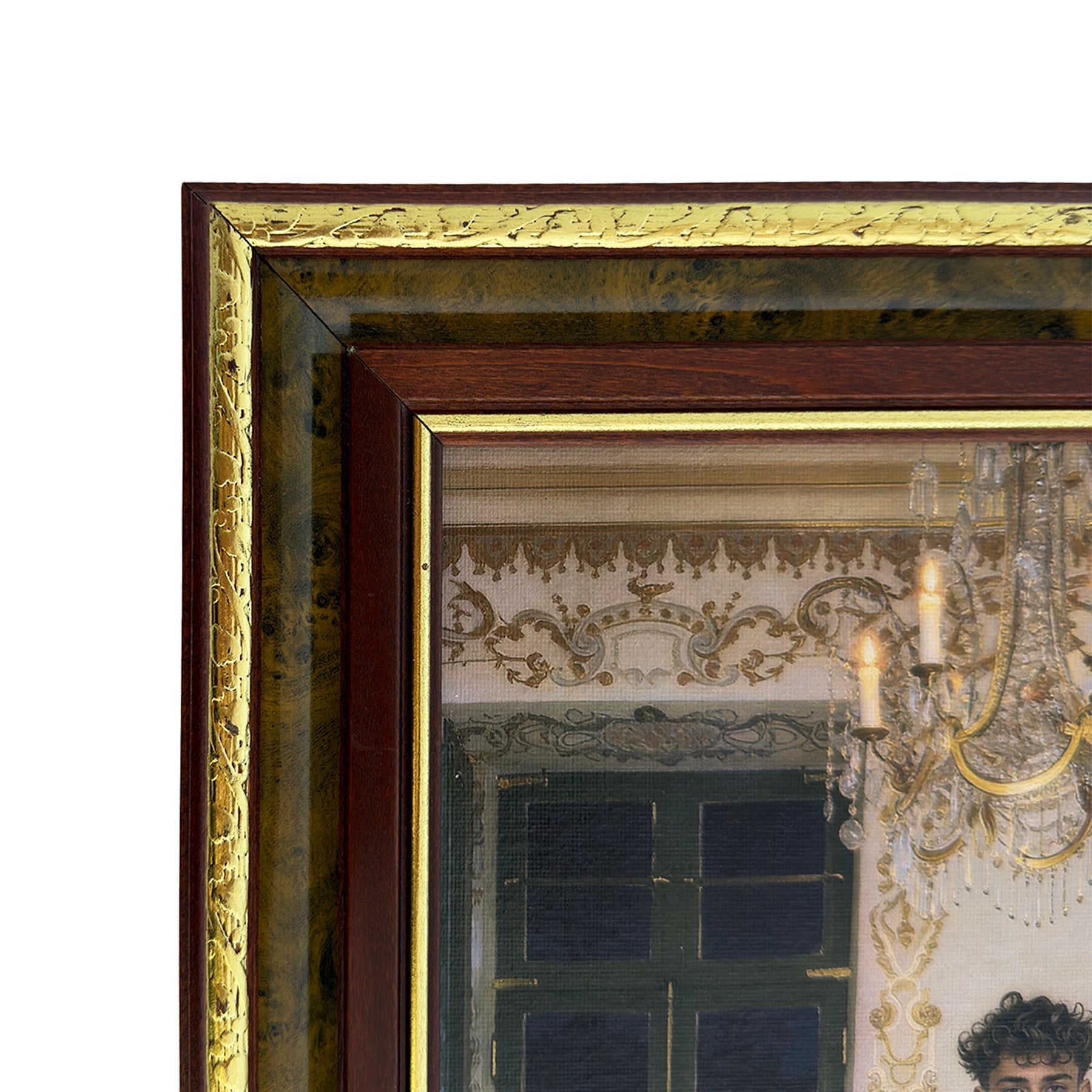 Blake in The Drawing Room at Night Male Nude Portrait NSFW MATURE 11"x14" Canvas Art Print Vintage Frame