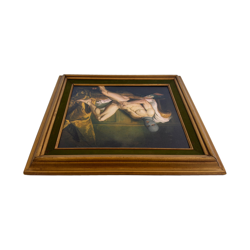 Reclining Nude in the Green Room Vintage Framed Male Nude Art NSFW MATURE 11"x14" Print in Restored Vintage Framed 11"x14"