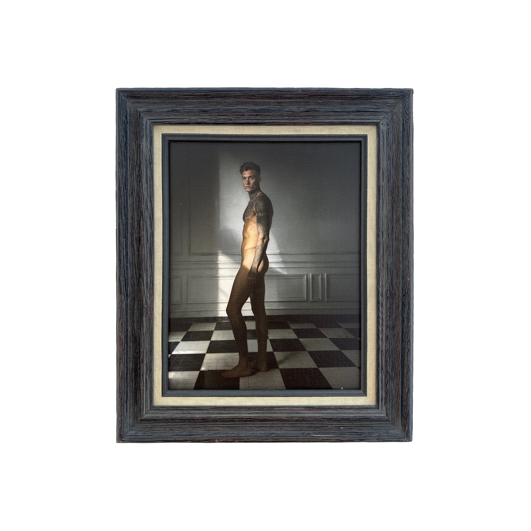 Cooper Between Light and Shadow Canvas Art Print Vintage Frame 11"x14" One of Kind