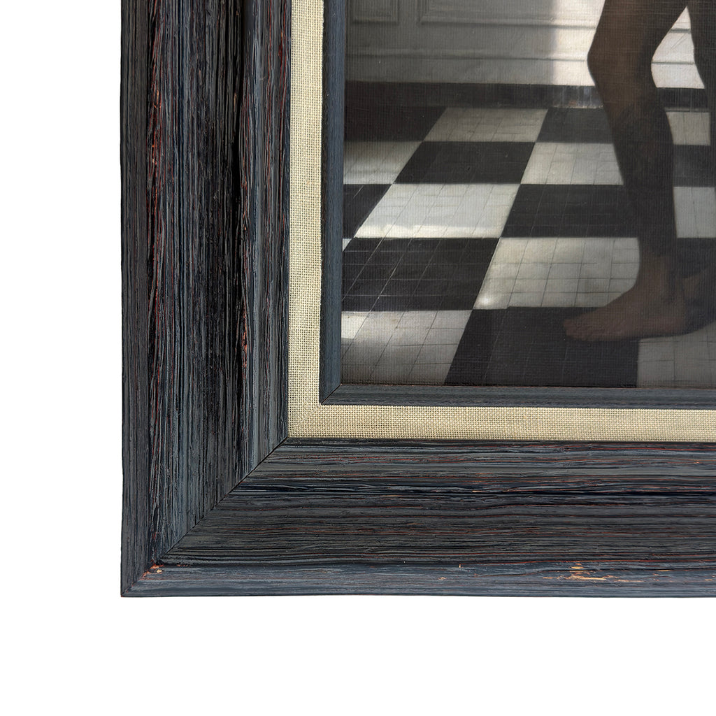 Cooper Between Light and Shadow Canvas Art Print Vintage Frame 11"x14" One of Kind