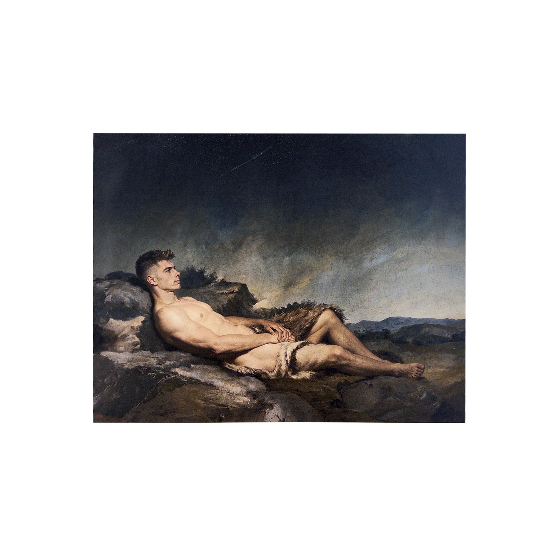 Alex as Sleeping Shepard Canvas Board Art Print