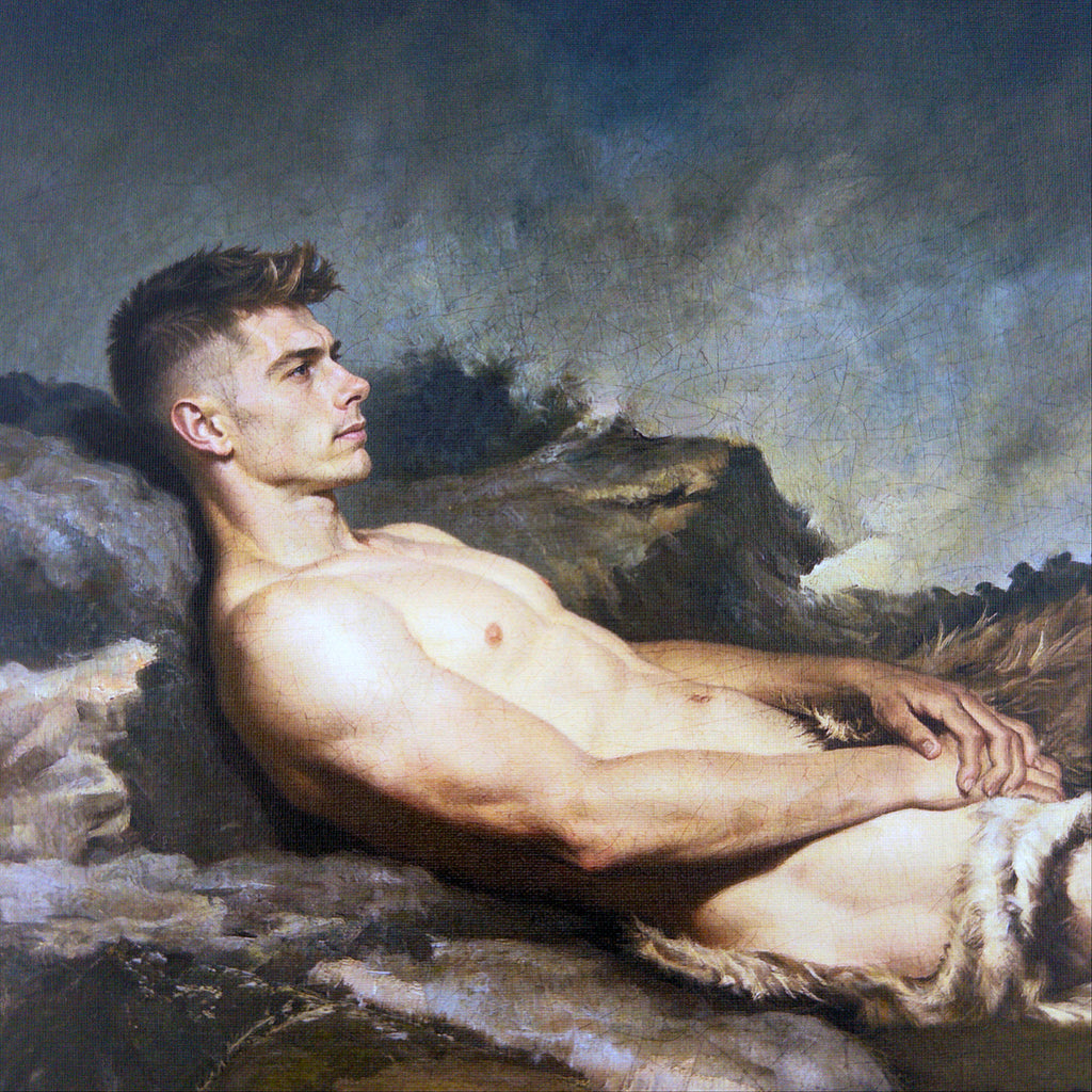 Alex as Sleeping Shepard Canvas Board Art Print