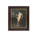 Saxon as Paris Original Art by Trophy Husband 11"x14" Canvas Board Print in Vintage Frame 15"x18"