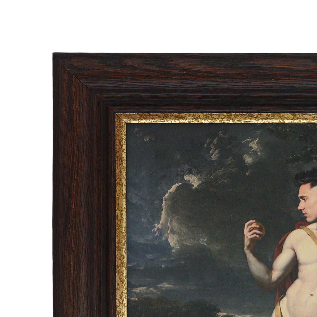 Saxon as Paris Original Art by Trophy Husband 11"x14" Canvas Board Print in Vintage Frame 15"x18"