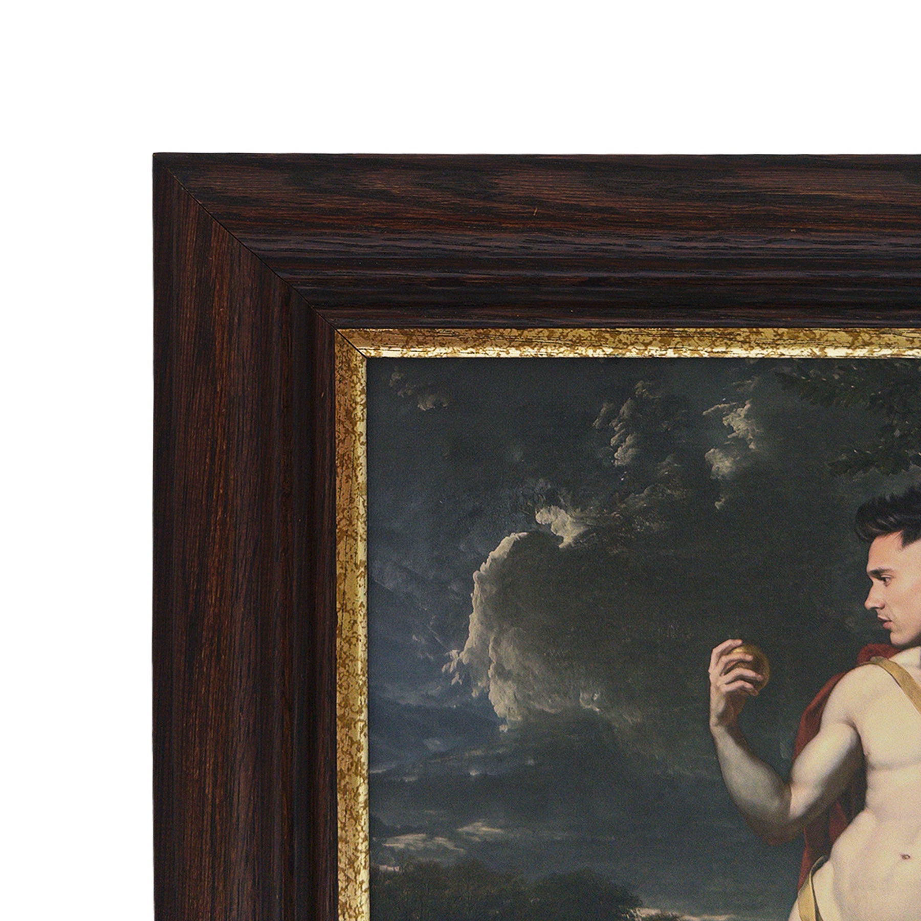 Saxon as Paris Original Art by Trophy Husband 11"x14" Canvas Board Print in Vintage Frame 15"x18"