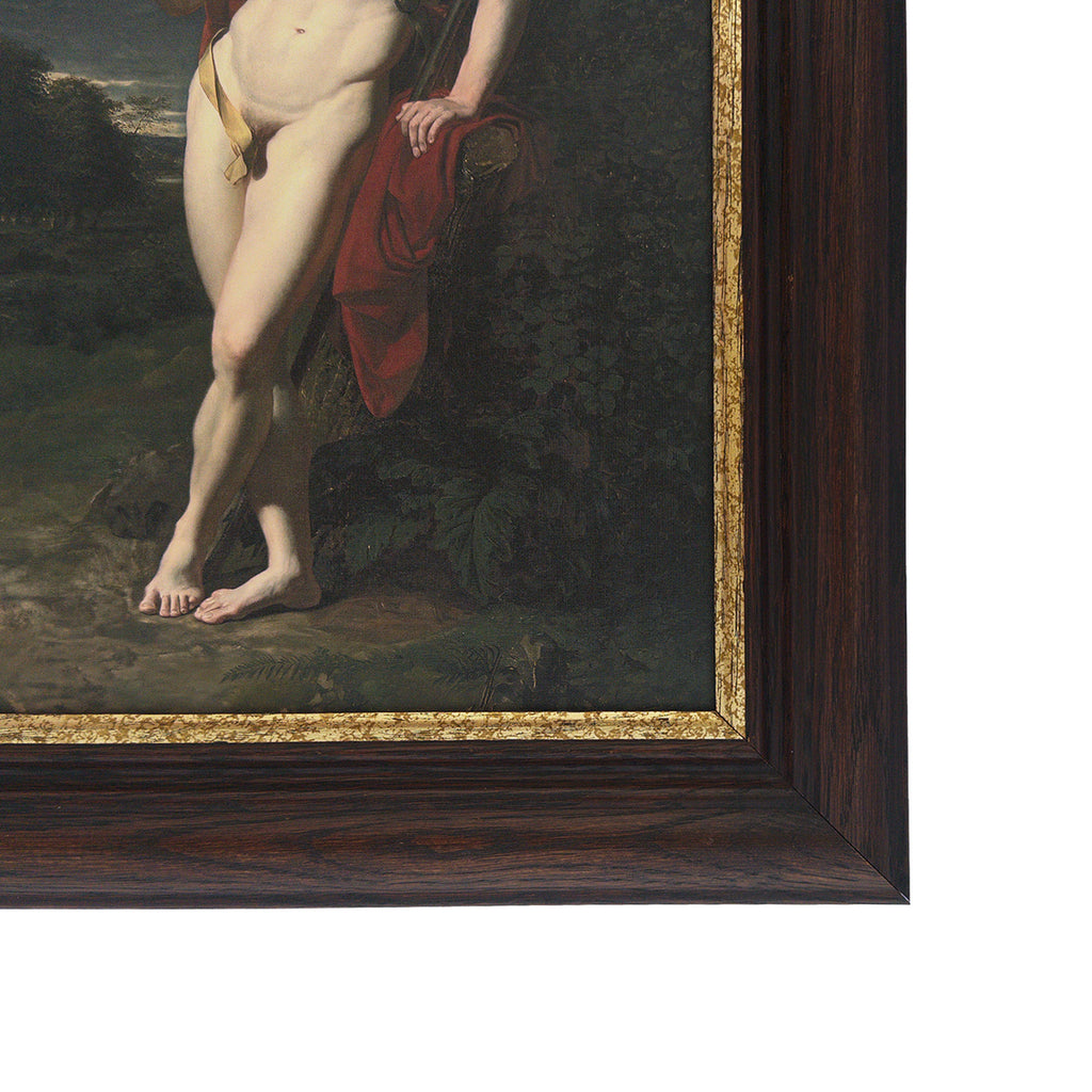 Saxon as Paris Original Art by Trophy Husband 11"x14" Canvas Board Print in Vintage Frame 15"x18"