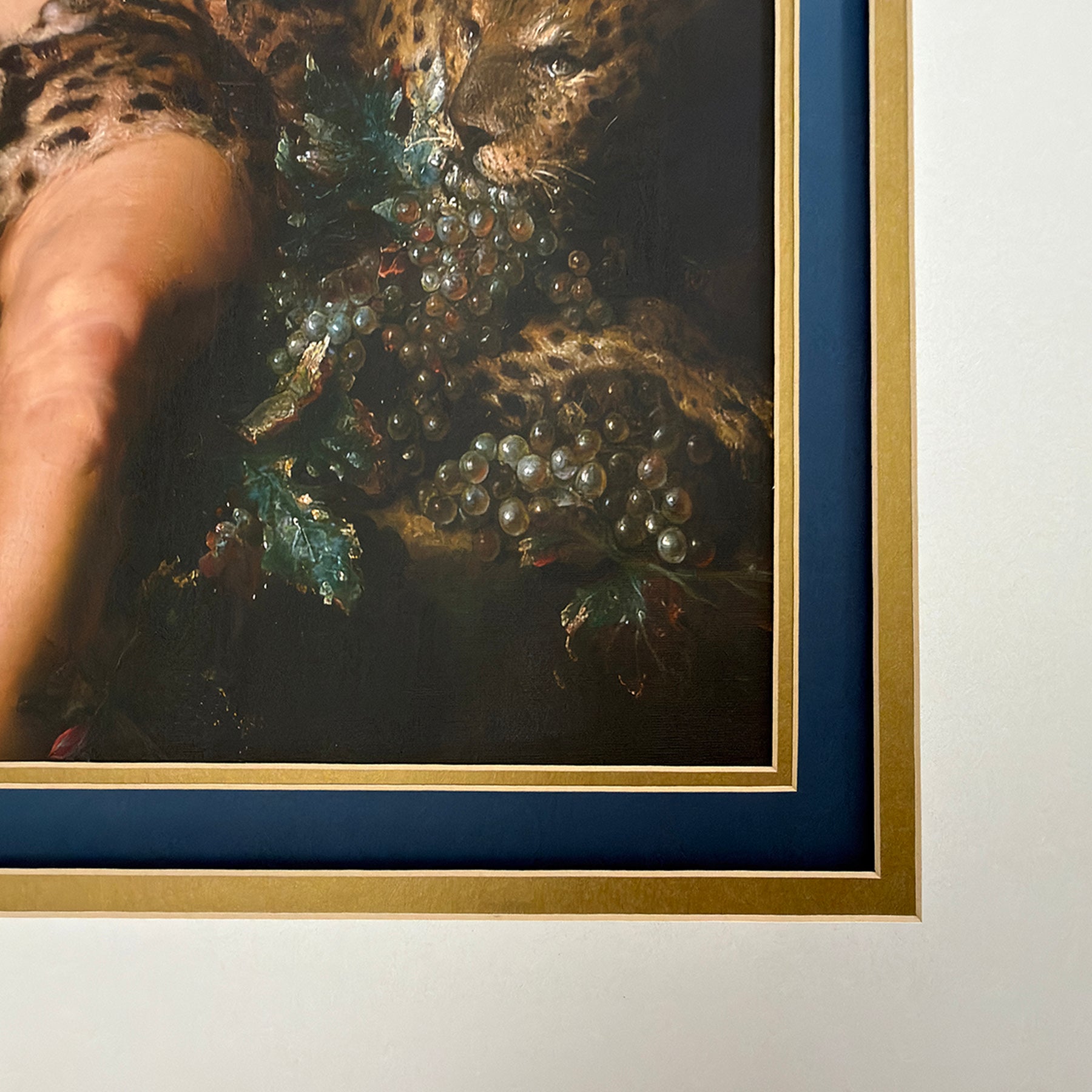 Nate as Triumph of Bacchus 20"x26" Canvas Print Art Set in Fully Restored Vintage Frame Under Glass 33"x39"