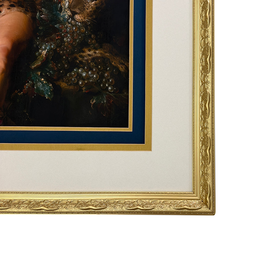 Nate as Triumph of Bacchus Restored Vintage Frame Under Glass 23"x39"