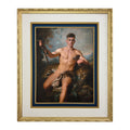 Nate as Triumph of Bacchus 20"x26" Canvas Print Art Set in Fully Restored Vintage Frame Under Glass 33"x39"