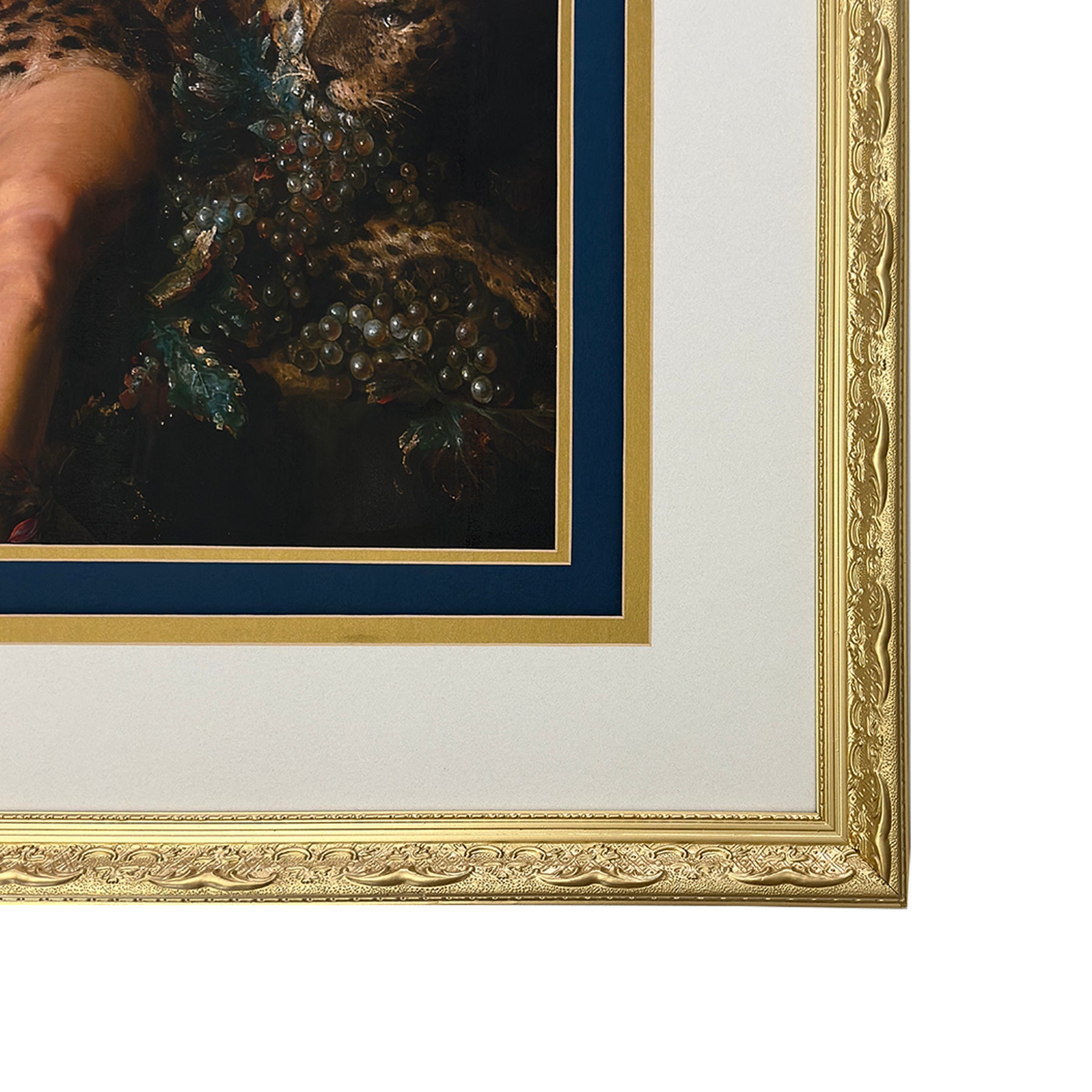 Nate as Triumph of Bacchus 20"x26" Canvas Print Art Set in Fully Restored Vintage Frame Under Glass 33"x39"