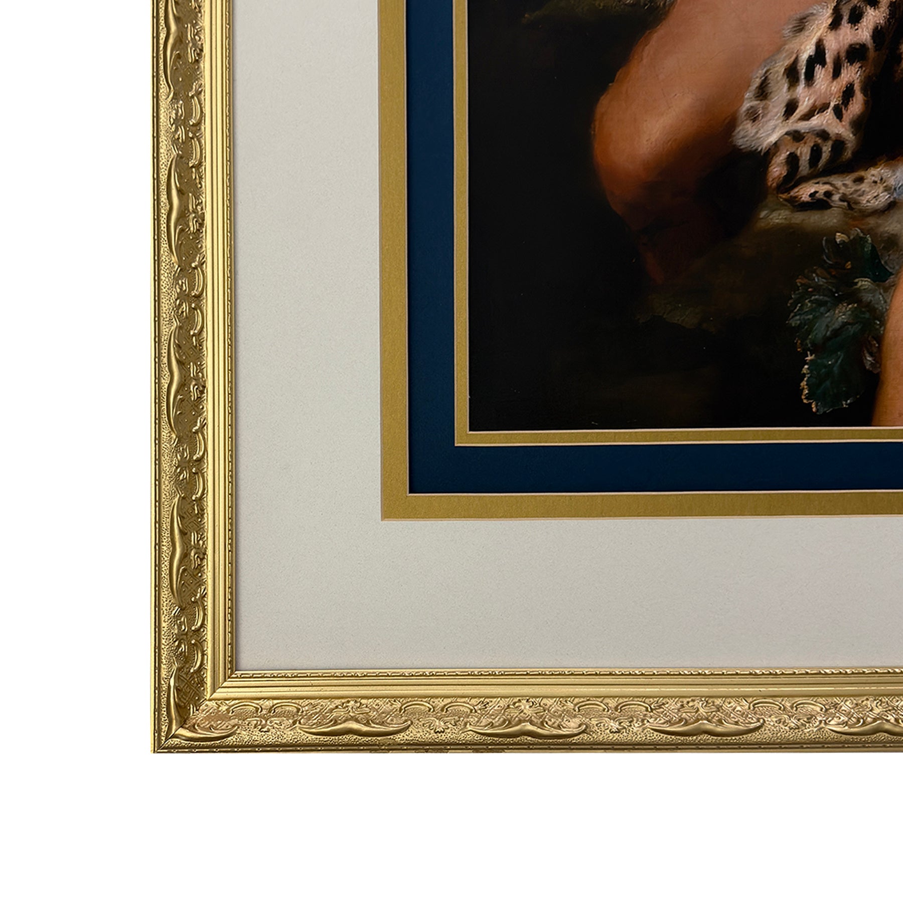 Nate as Triumph of Bacchus Restored Vintage Frame Under Glass 23"x39"