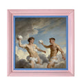 Alex and Blake in The Clouds Stretch Canvas Art Print in Custom Painted Ornate Frame 30"x30"