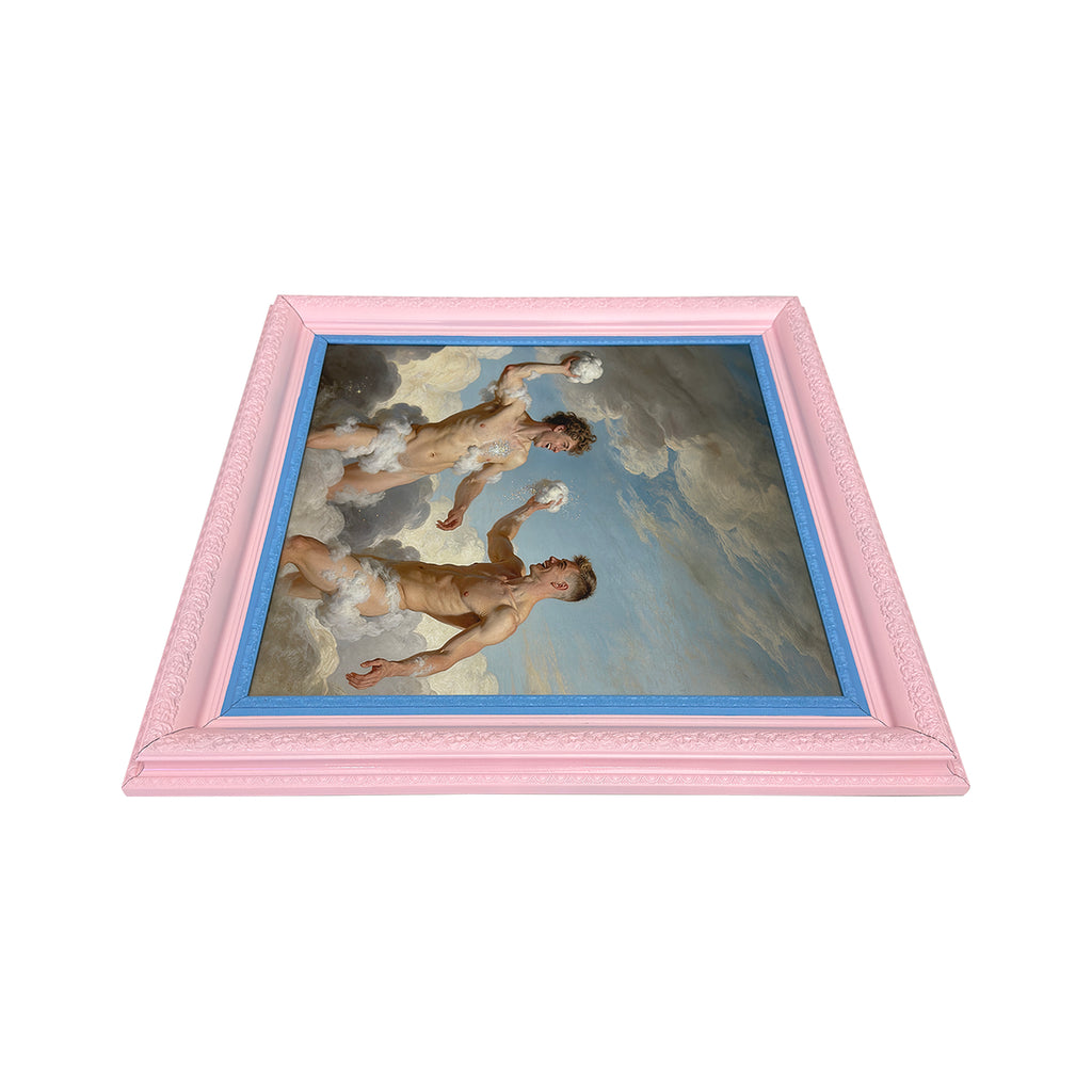 Alex and Blake in The Clouds Stretch Canvas Art Print in Custom Painted Ornate Frame 30"x30"
