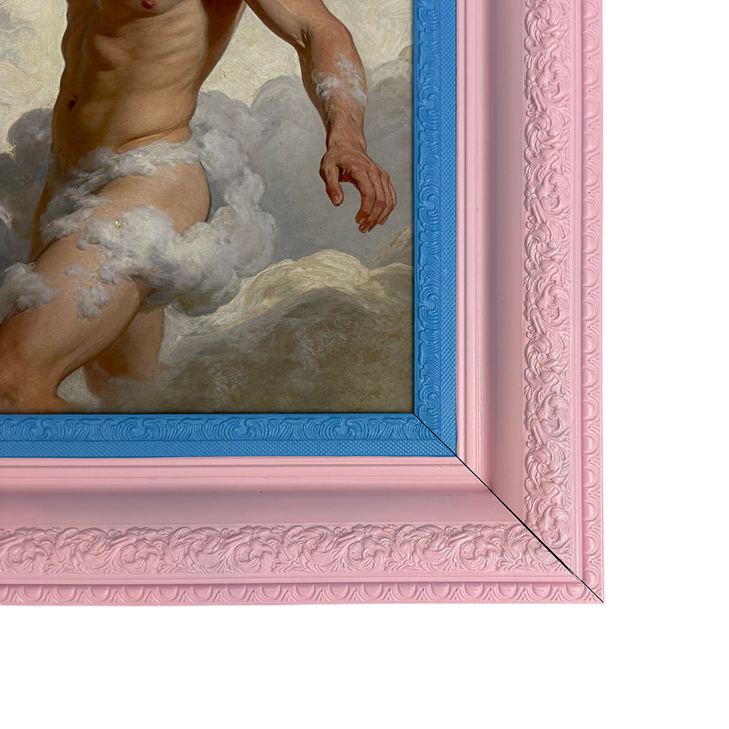 Alex and Blake in The Clouds Stretch Canvas Art Print in Custom Painted Ornate Frame 30"x30"