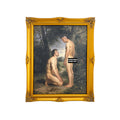 The "Supplicant" 11"x14" Canvas Board Art Print in Restored Vintage Ornate Frame