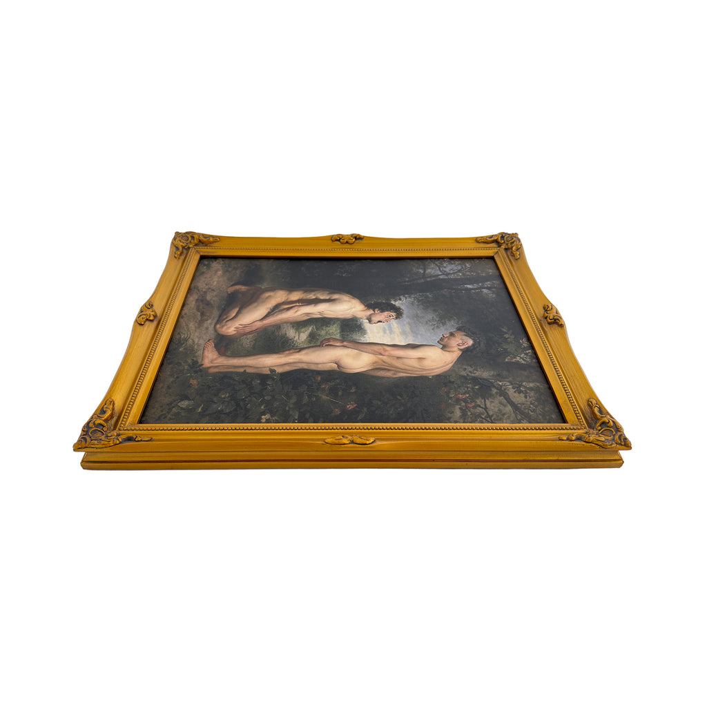 The "Supplicant" 11"x14" Canvas Board Art Print in Restored Vintage Ornate Frame