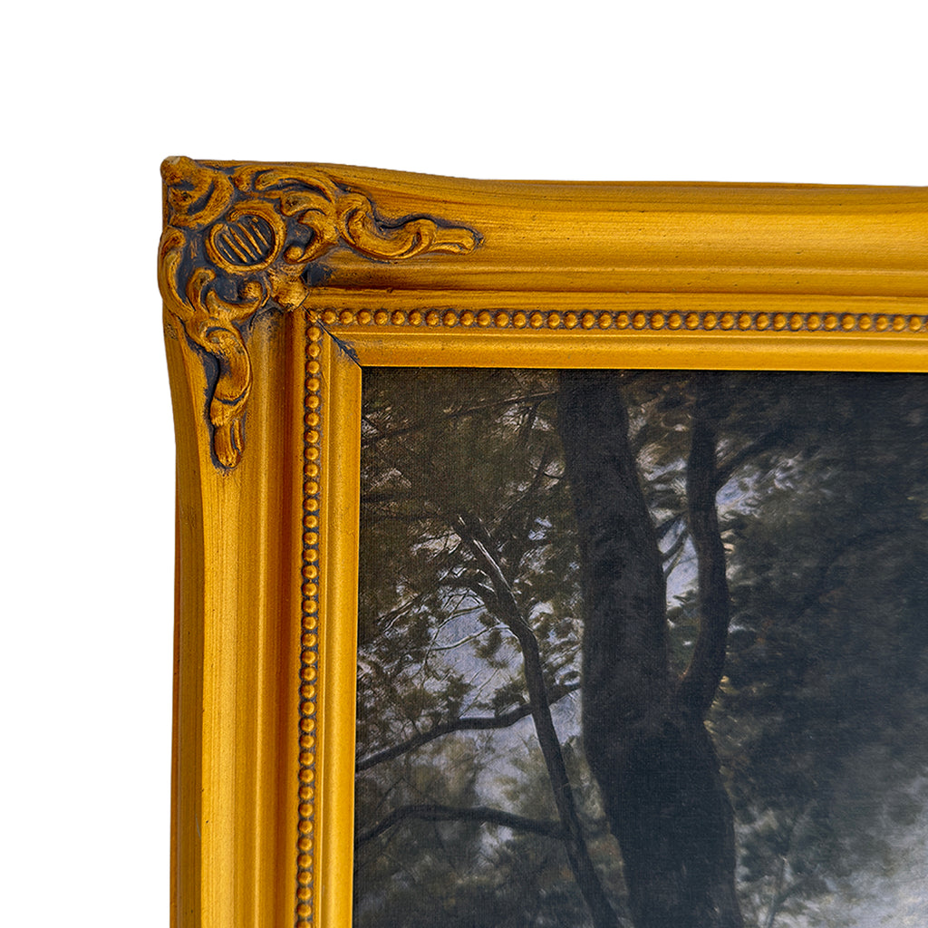 The "Supplicant" 11"x14" Canvas Board Art Print in Restored Vintage Ornate Frame