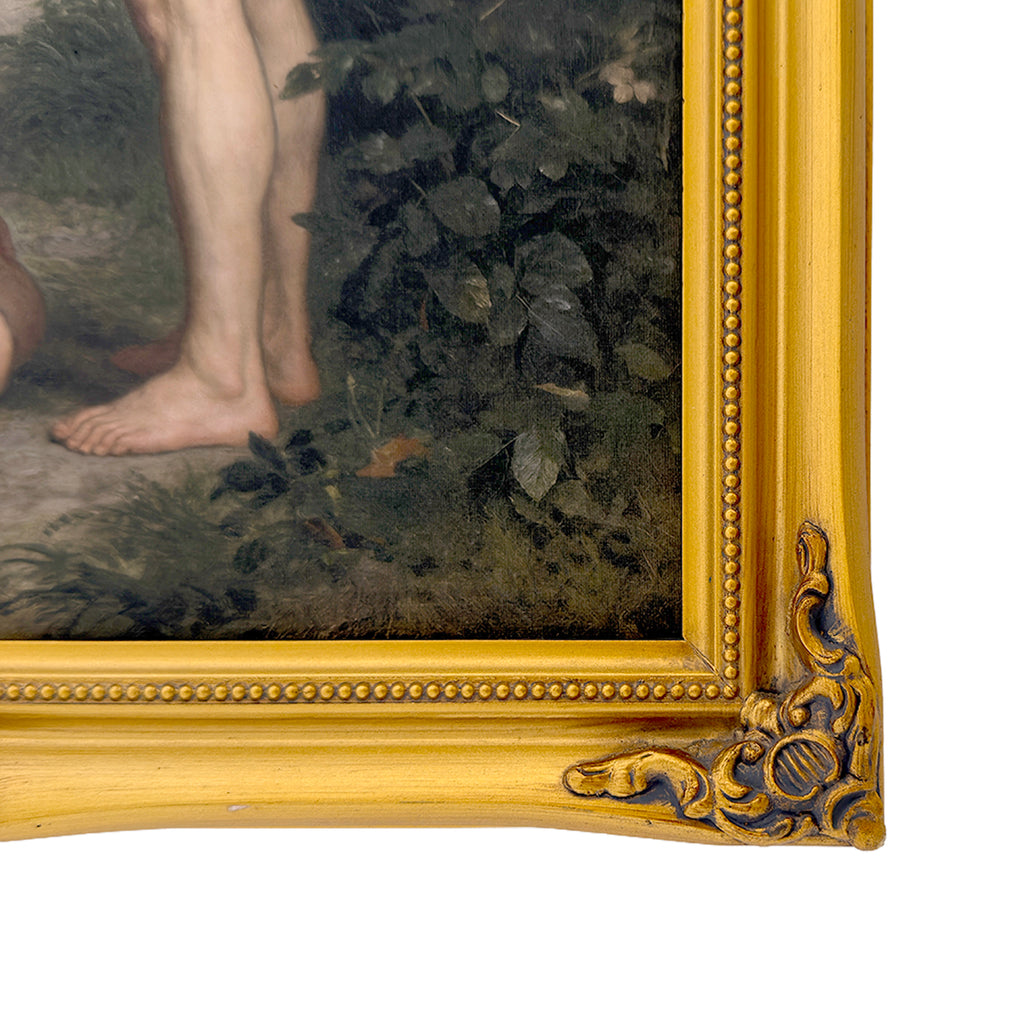 The "Supplicant" 11"x14" Canvas Board Art Print in Restored Vintage Ornate Frame