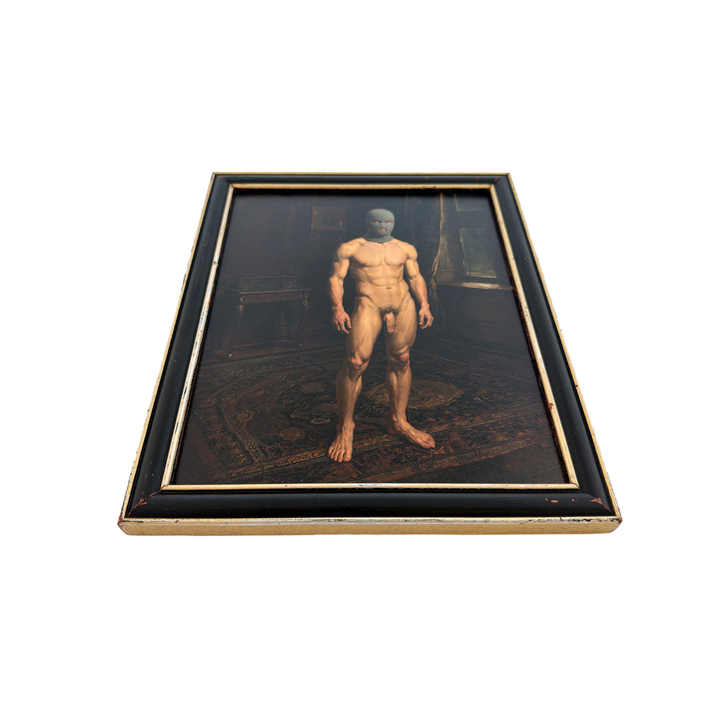 The Vigil of Endymion Masked Nude Study 9"x11" Art Print in Vintage Frame MATURE NSFW NUDE