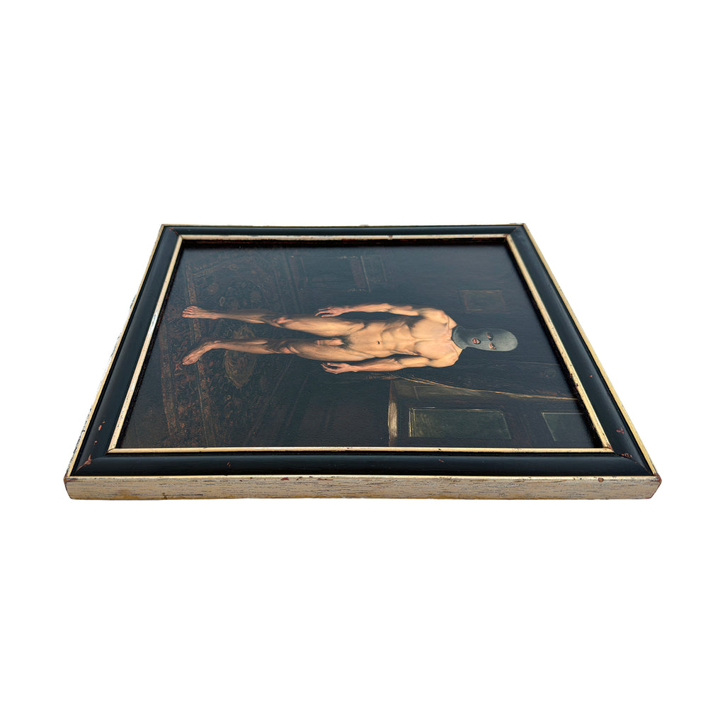 The Vigil of Endymion Masked Nude Study 9"x11" Art Print in Vintage Frame MATURE NSFW NUDE