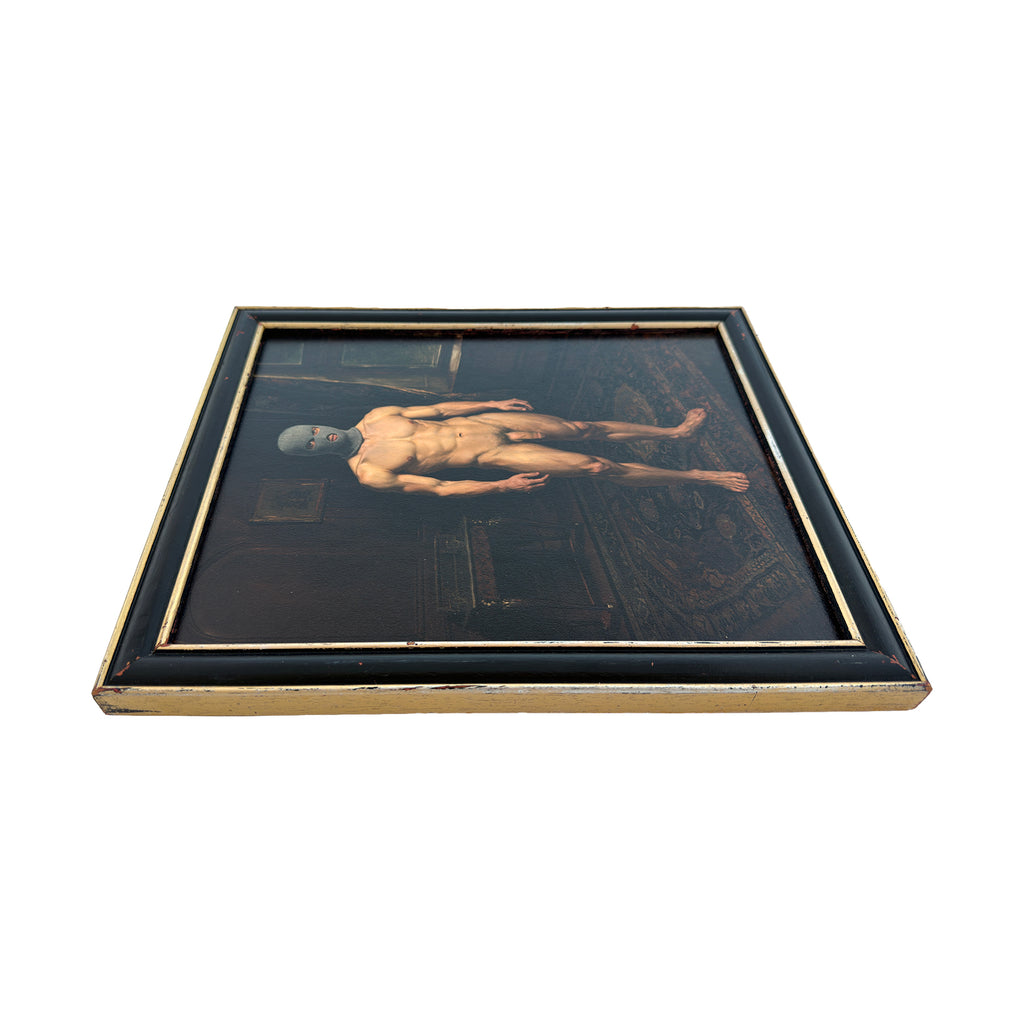 The Vigil of Endymion Masked Nude Study 9"x11" Art Print in Vintage Frame MATURE NSFW NUDE