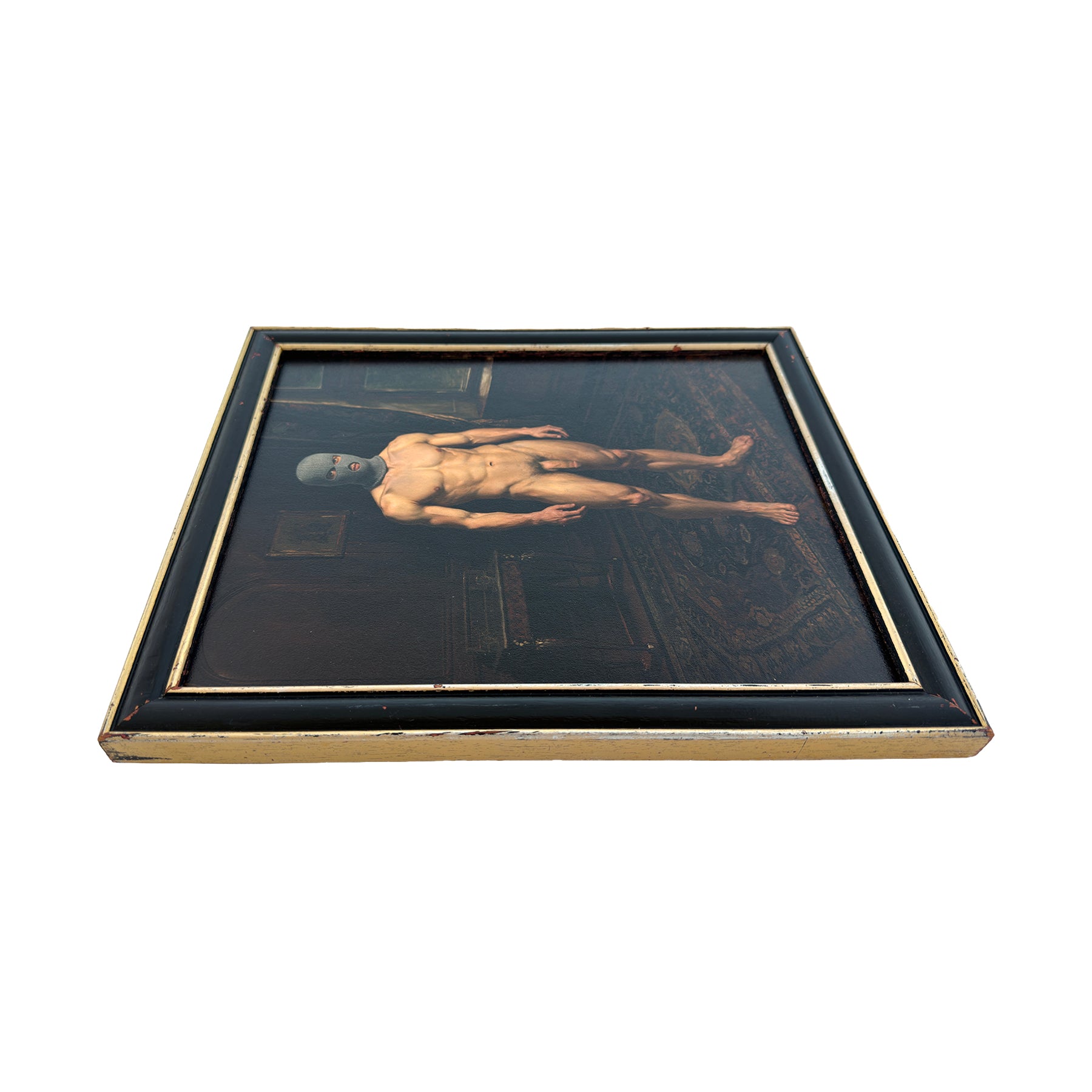 The Vigil of Endymion Masked Nude Study 9"x11" Art Print in Vintage Frame MATURE NSFW NUDE