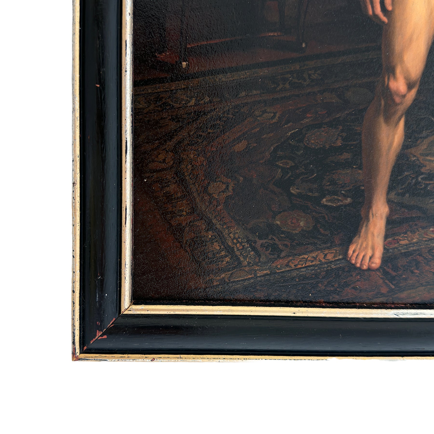 The Vigil of Endymion Masked Nude Study 9"x11" Art Print in Vintage Frame MATURE NSFW NUDE