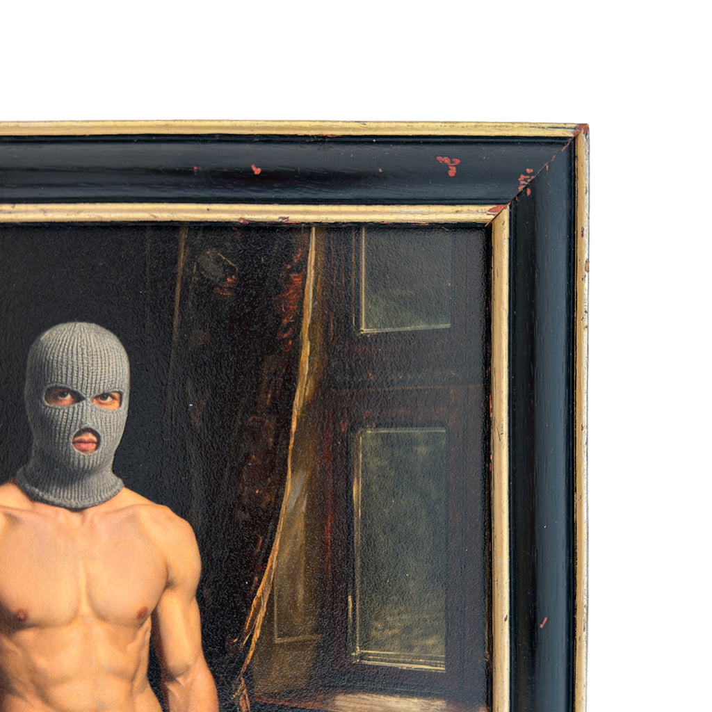 The Vigil of Endymion Masked Nude Study 9"x11" Art Print in Vintage Frame MATURE NSFW NUDE