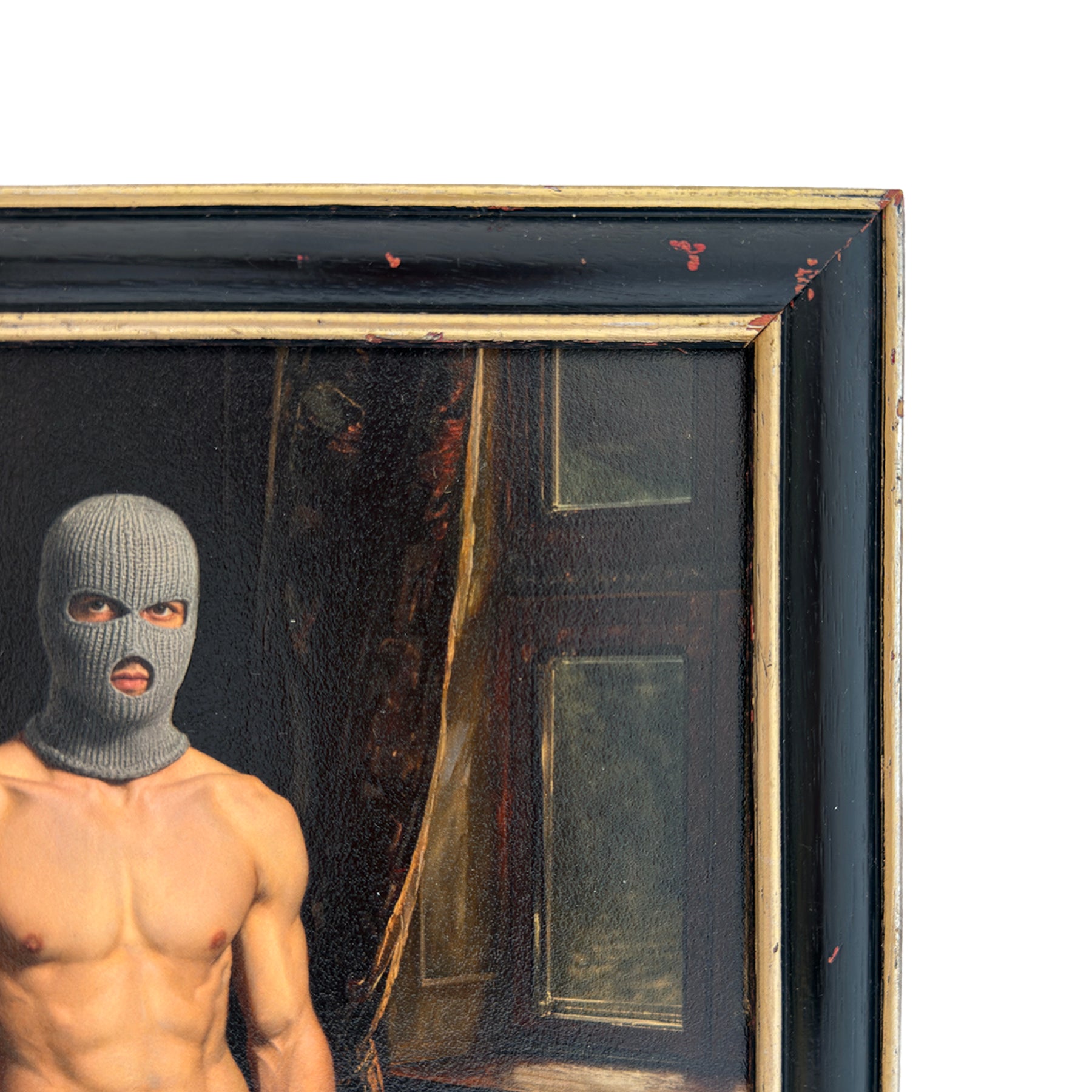 The Vigil of Endymion Masked Nude Study 9"x11" Art Print in Vintage Frame MATURE NSFW NUDE