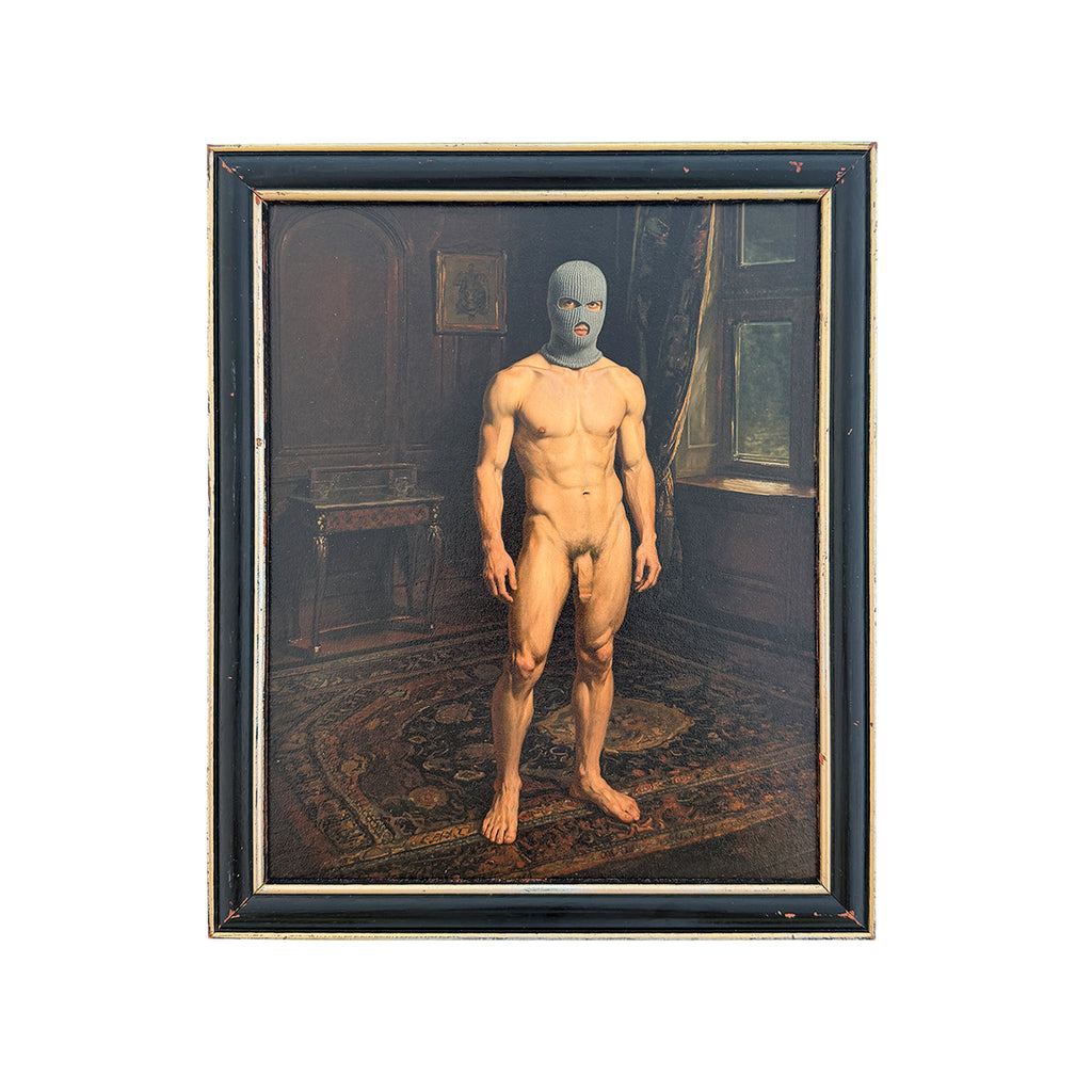 The Vigil of Endymion Masked Nude Study 9"x11" Art Print in Vintage Frame MATURE NSFW NUDE