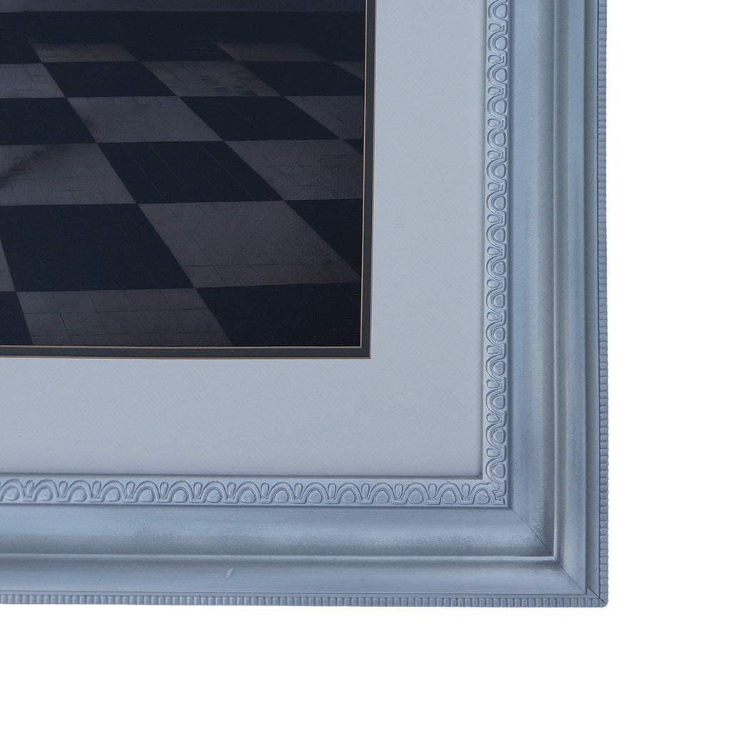 Cooper Between Light and Shadow Original Art Print in Vintage Restored Silver Frame 34"x40" Large Wall Art