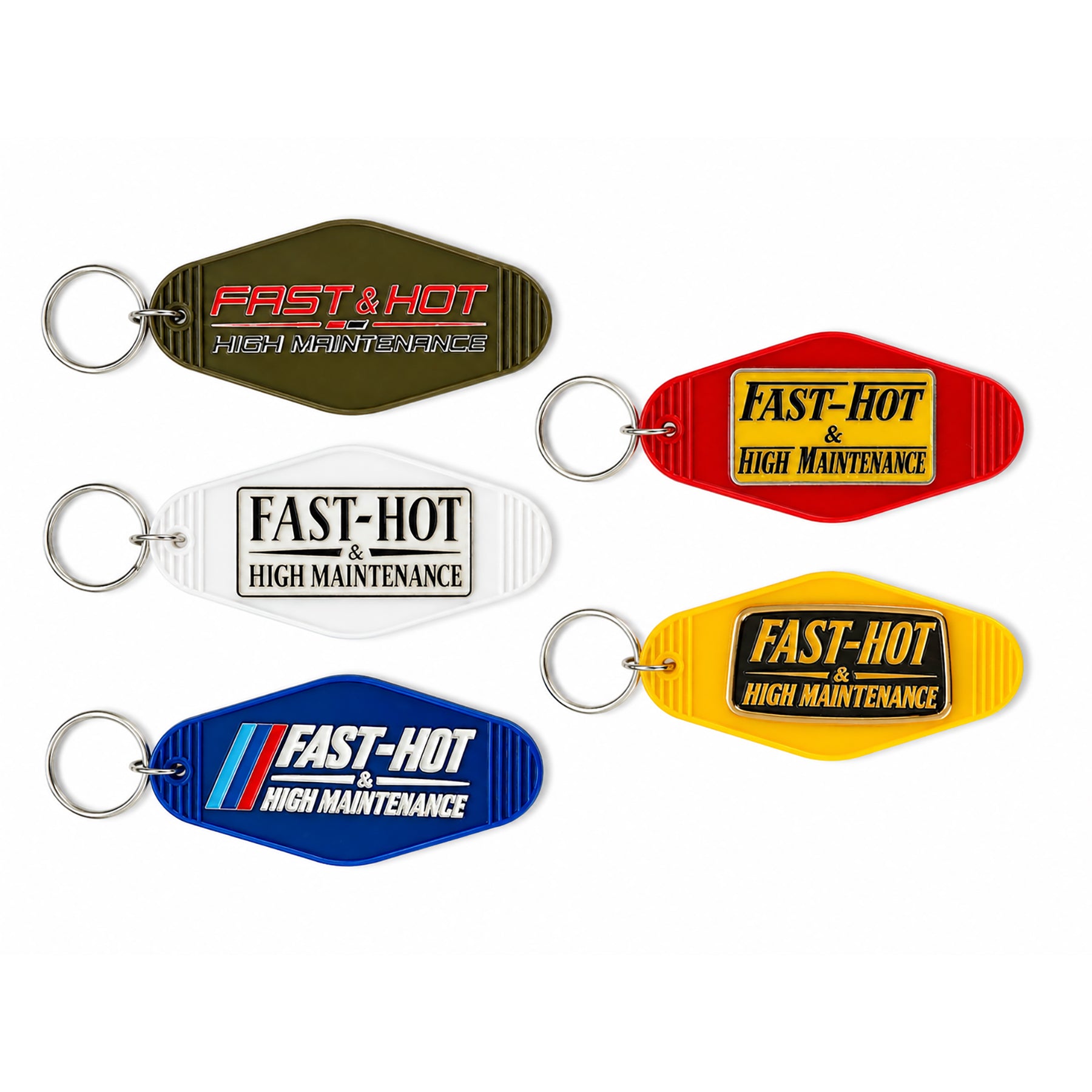 Trophy Husband X Car Keys Vintage  Keychain Collection 5 Pc Set