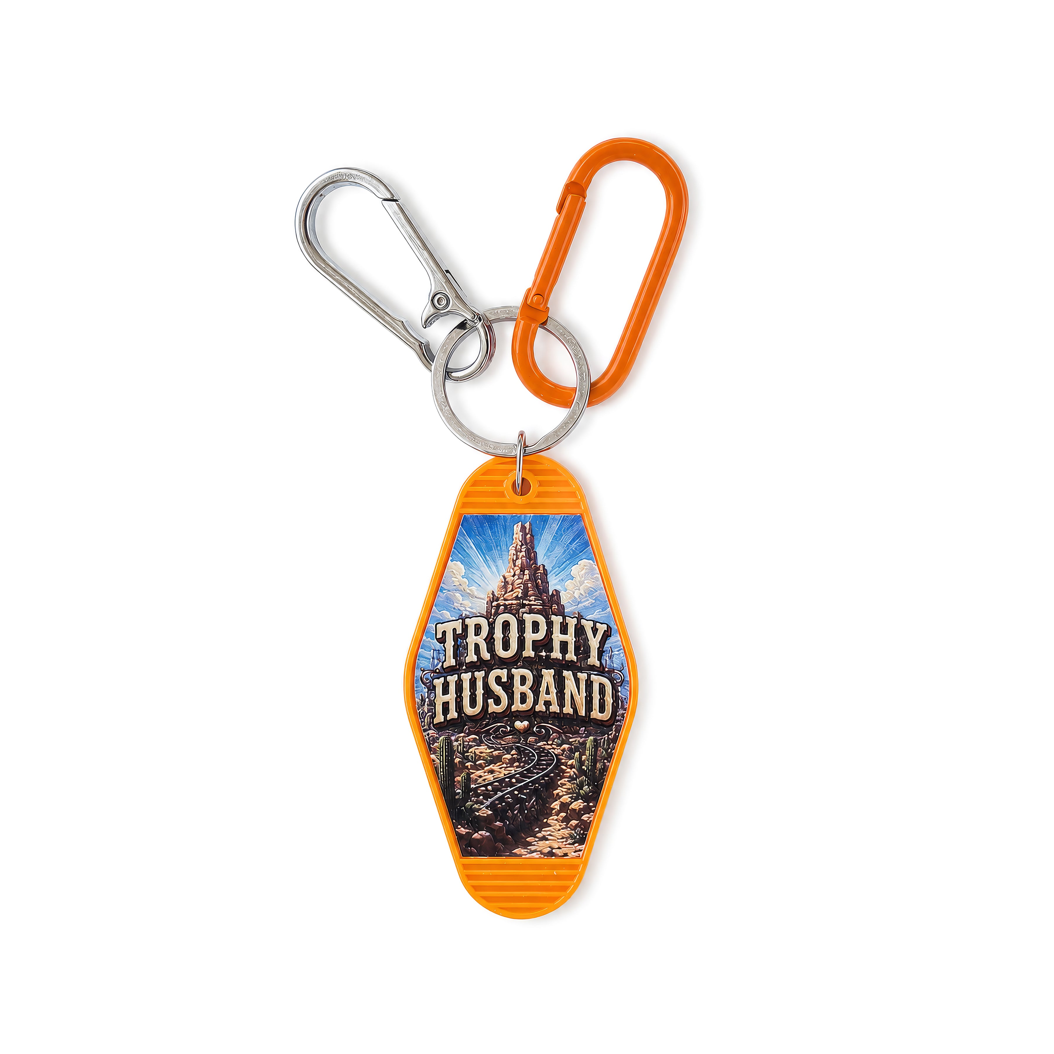 Big Daddy's Rail Road Bag Charm Stainless Steel Carabiner and Matching Color Clip