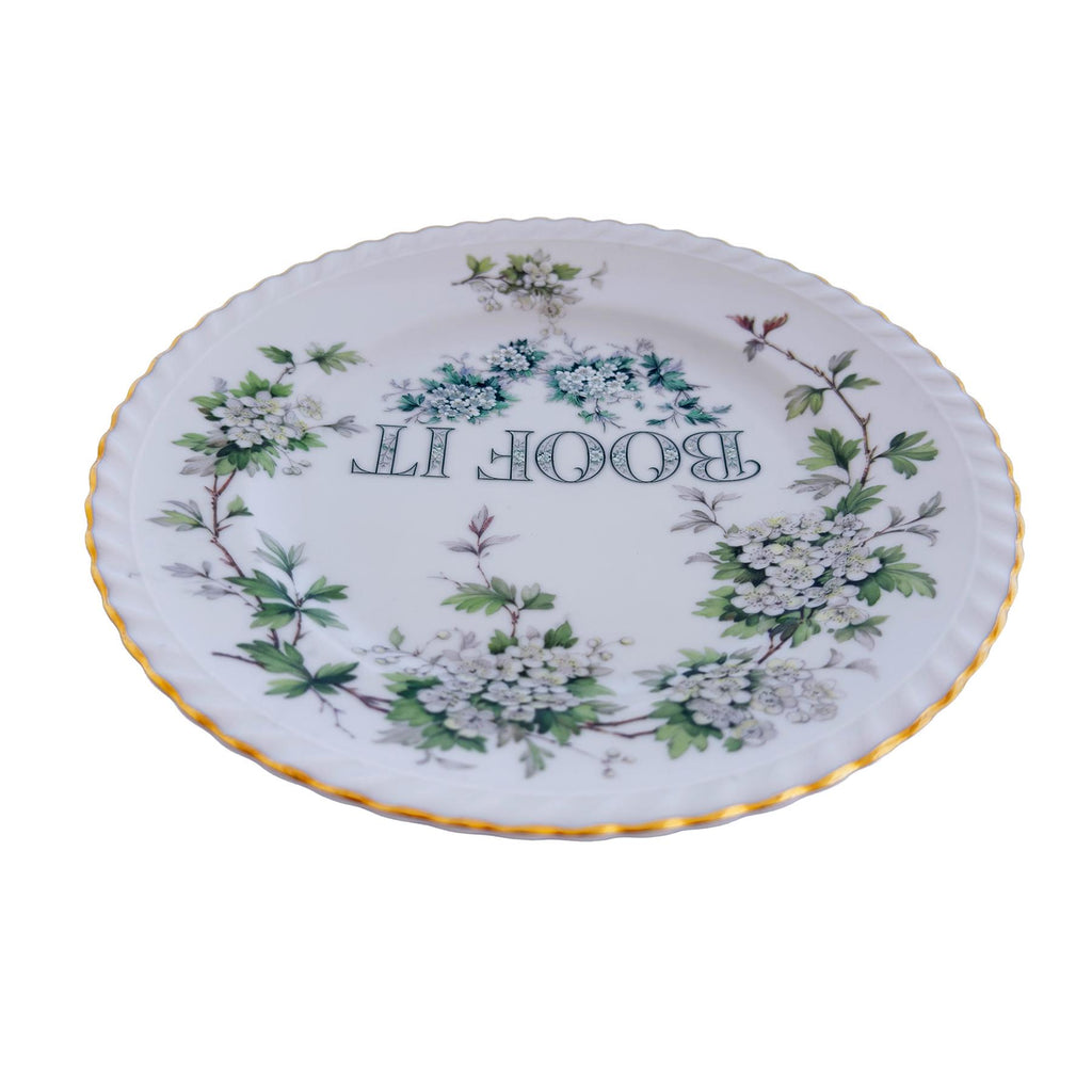 Customized Vintage Hawthorne Plate: "BOOF IT" Wall Art Catch-All Accessory