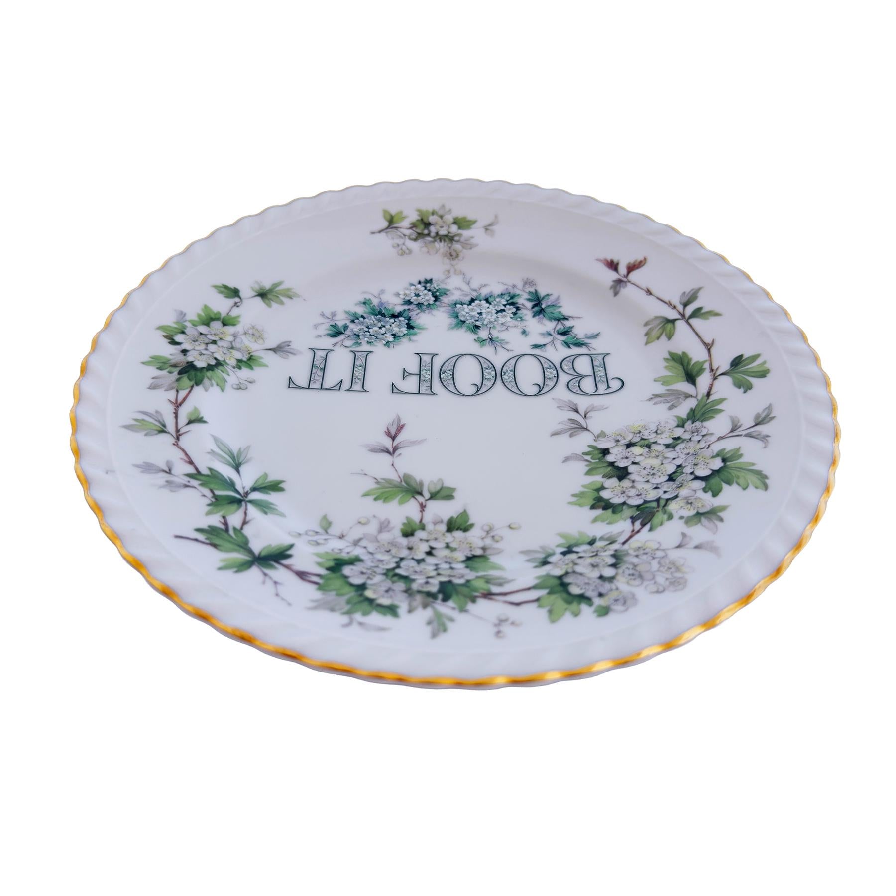 Customized Vintage Hawthorne Plate: "BOOF IT" Wall Art Catch-All Accessory