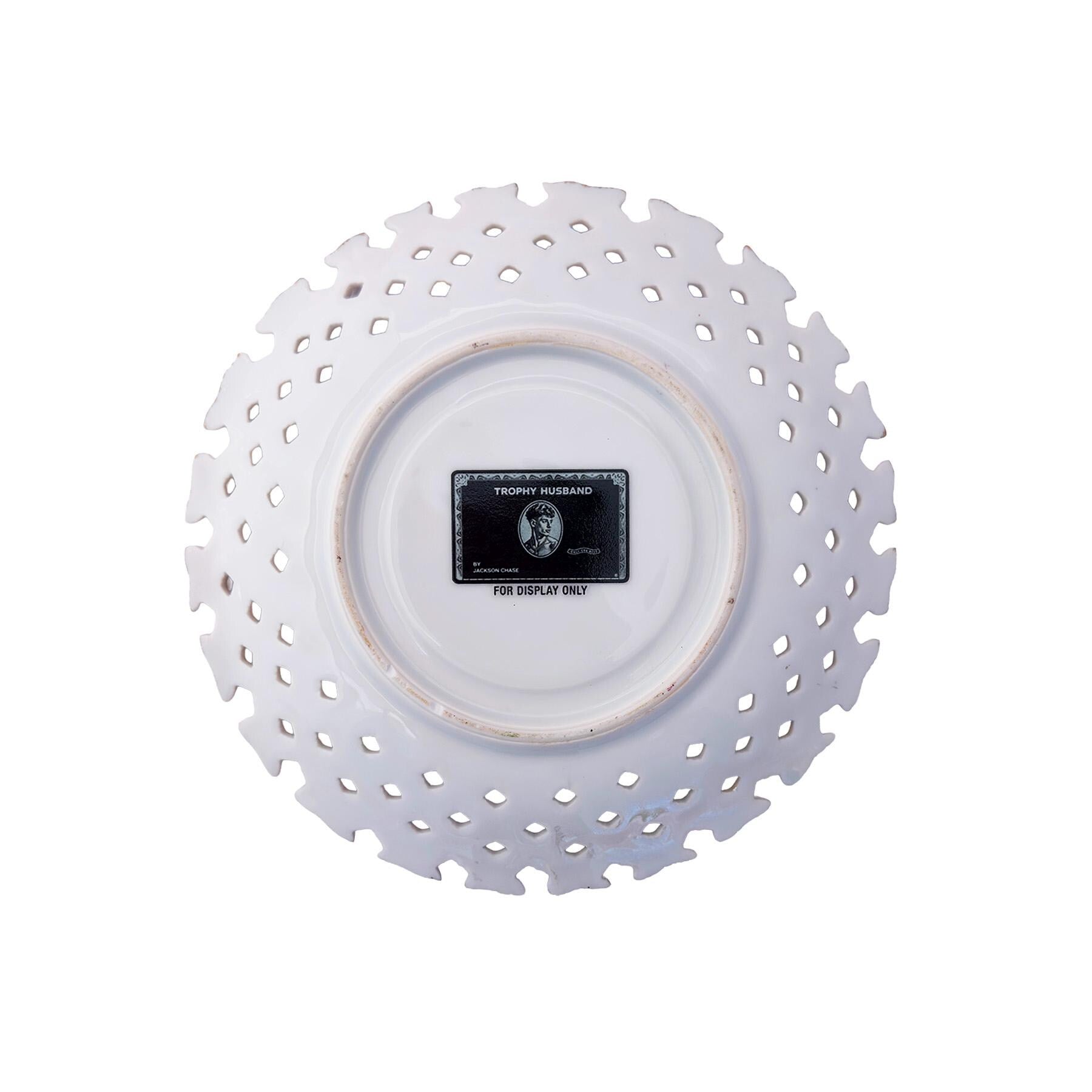 Xanny Bowl Customized Upcycled Reticulated Iridescent Porcelain Bowl 6" Unique Home accessory Catchall