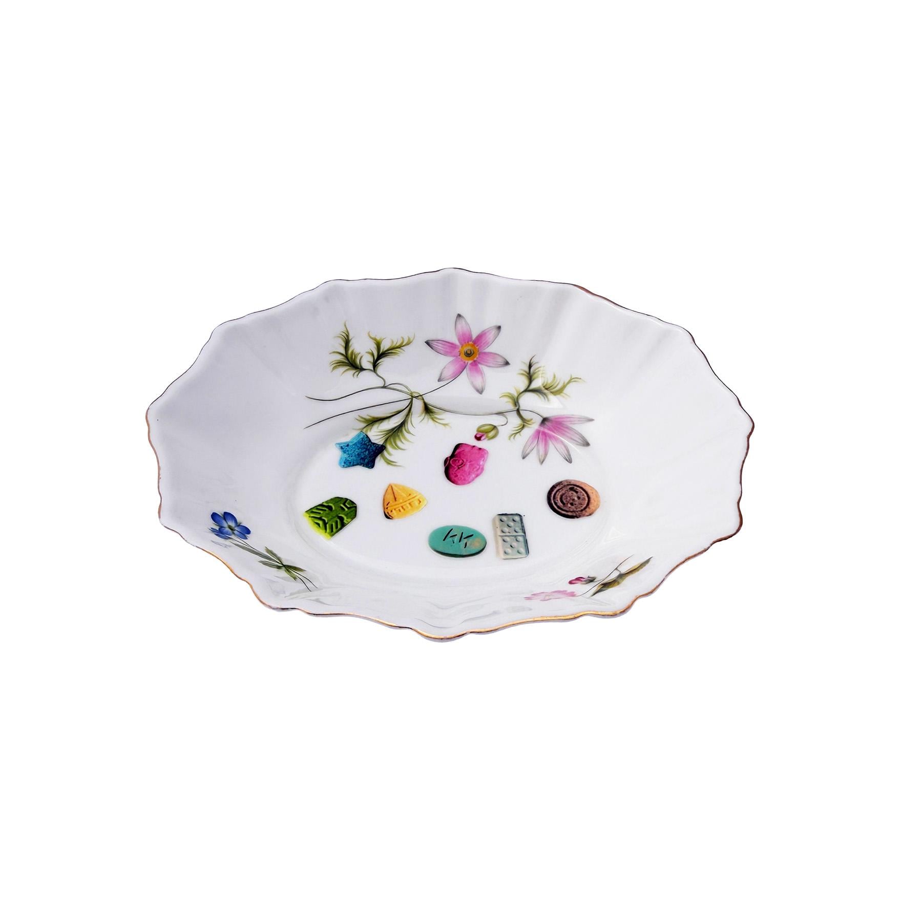 The Party Mix Bowl Upcycled Richmond Bone China Small Dish 5.5"x4.5" Home Catchall Accessory