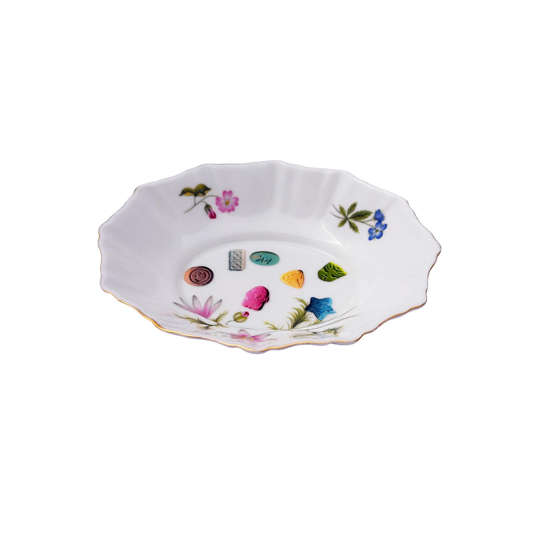 The Party Mix Bowl Upcycled Richmond Bone China Small Dish 5.5"x4.5" Home Catchall Accessory