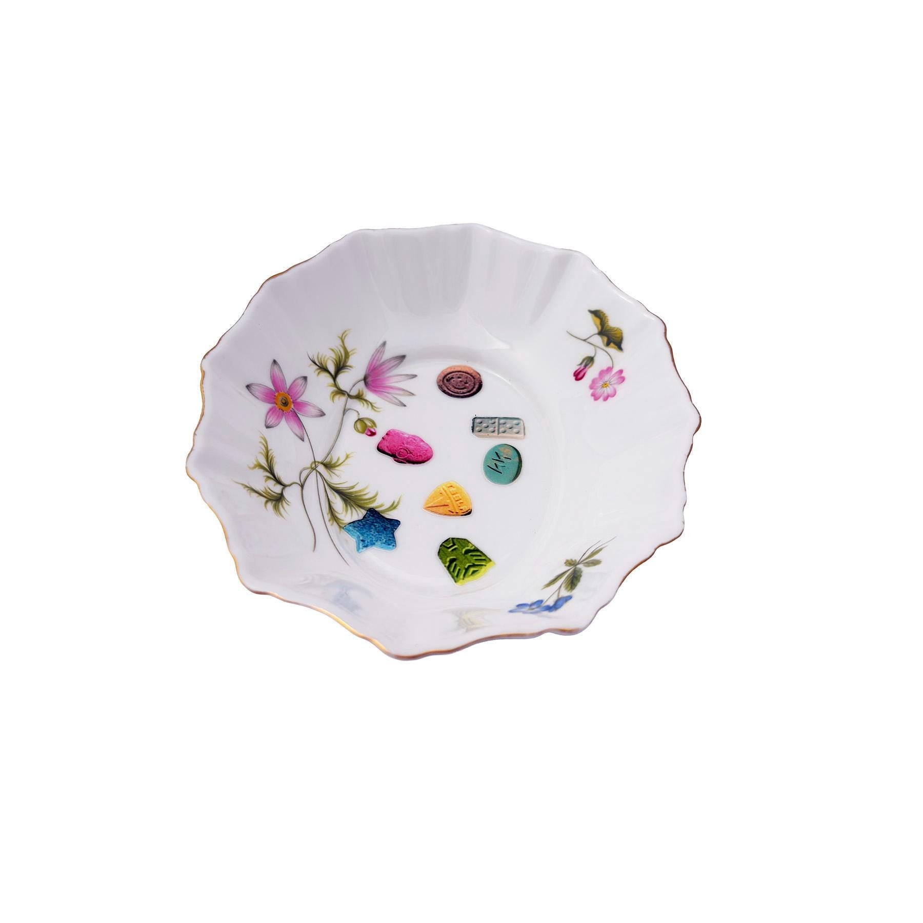 The Party Mix Bowl Upcycled Richmond Bone China Small Dish 5.5"x4.5" Home Catchall Accessory