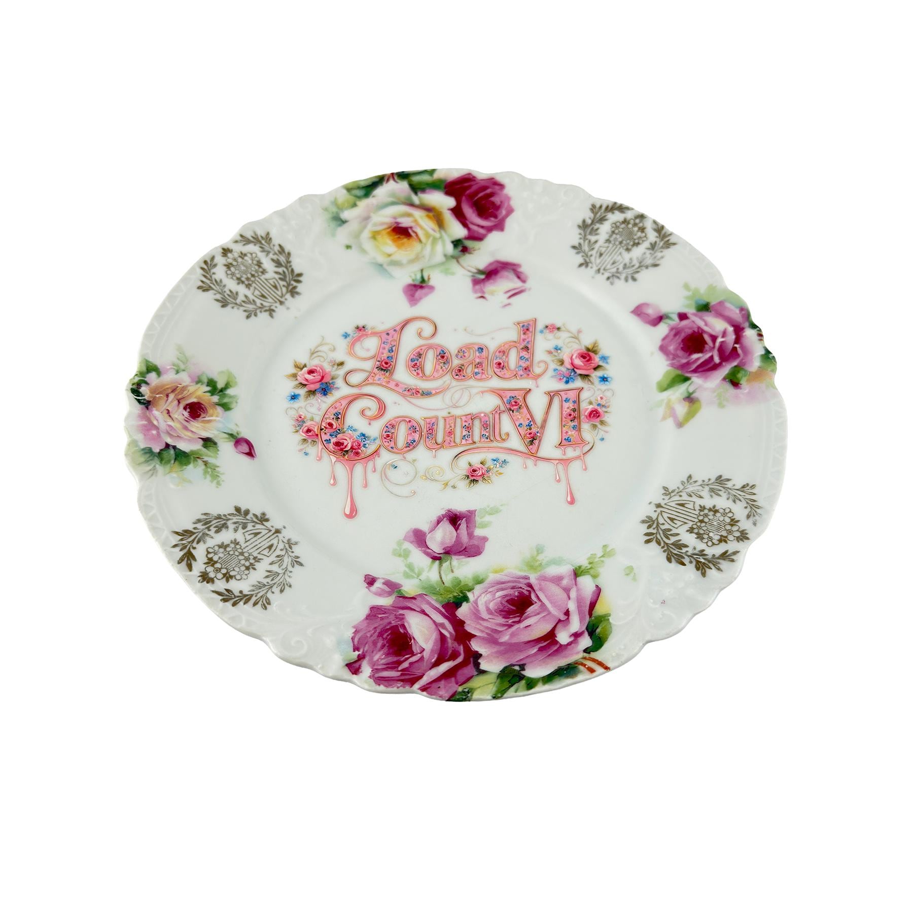 Load Count Vintage China Art Plate Sexy filthy Gay Home Decor 8" round