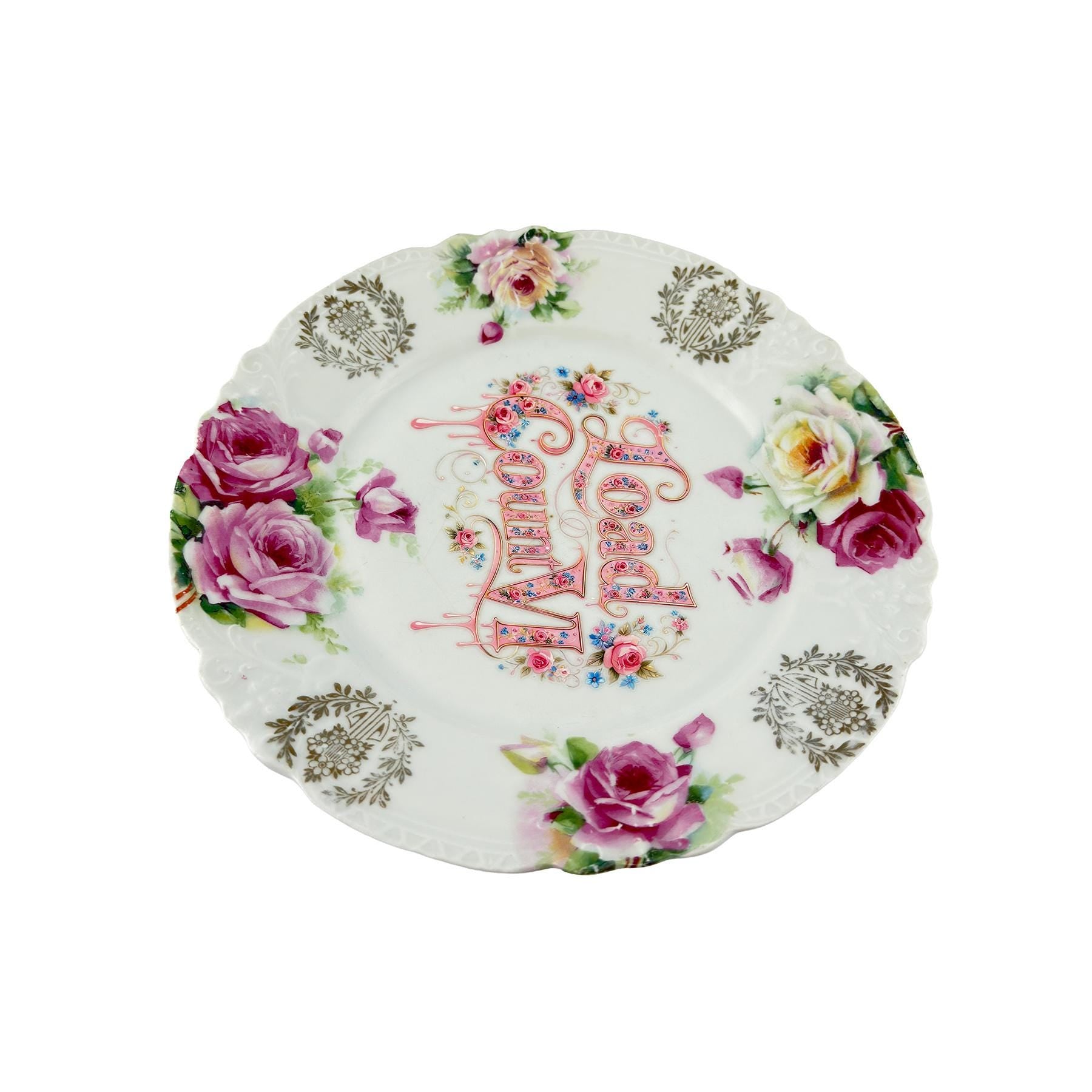 Load Count Vintage China Art Plate Sexy filthy Gay Home Decor 8" round