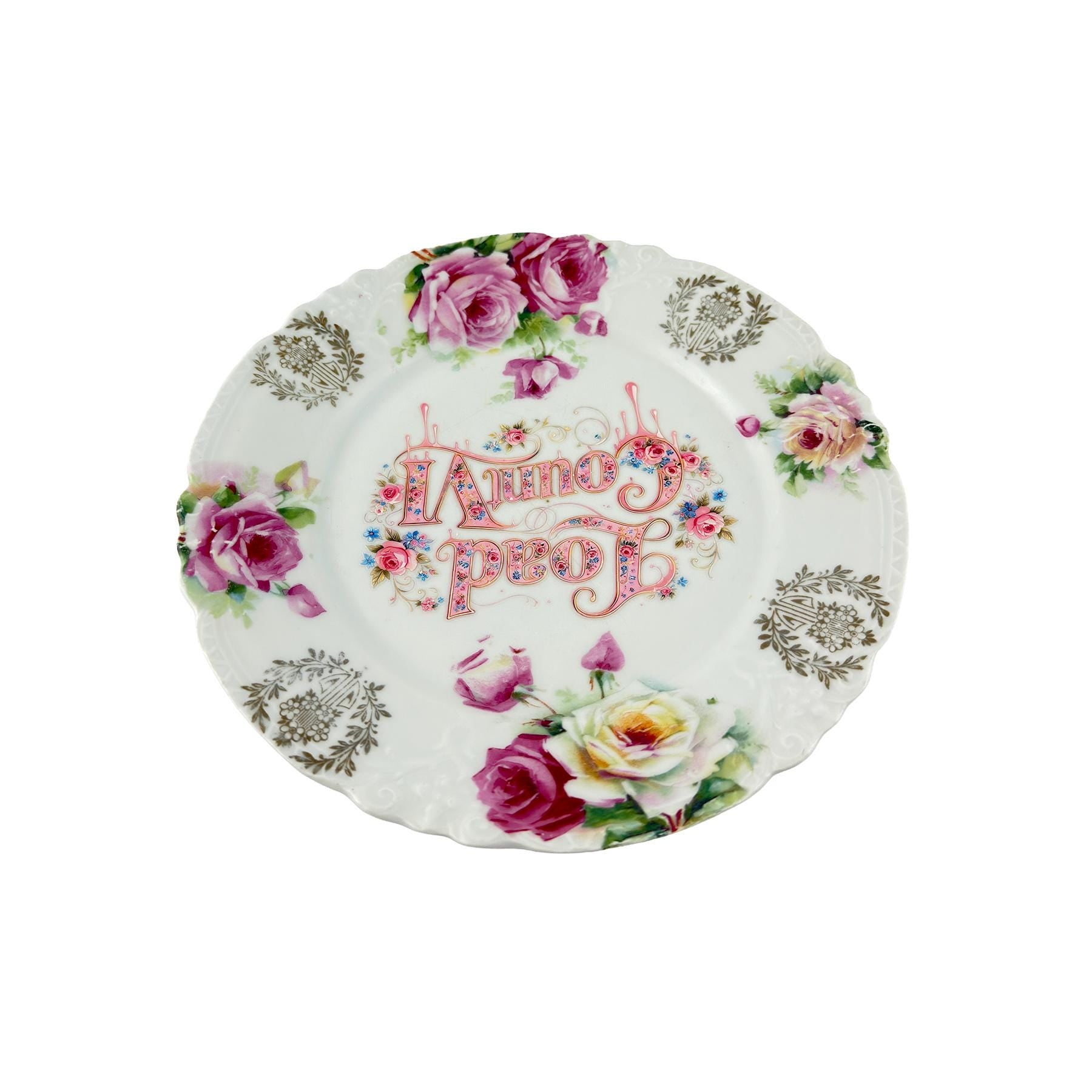Load Count Vintage China Art Plate Sexy filthy Gay Home Decor 8" round