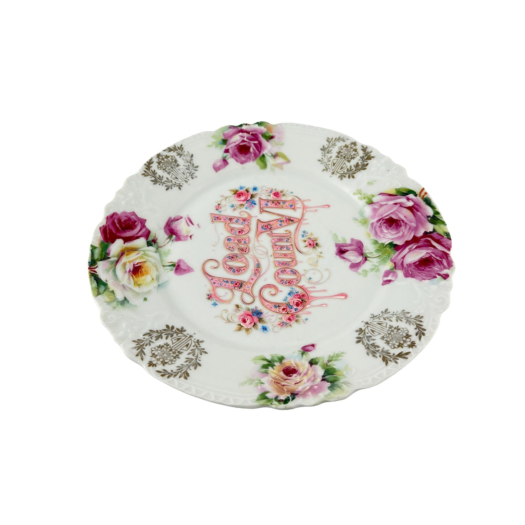 Load Count Vintage China Art Plate Sexy filthy Gay Home Decor 8" round