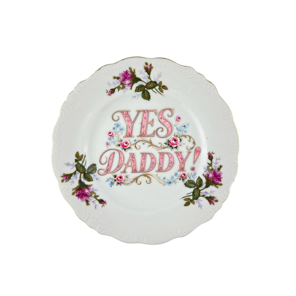 Yes Daddy Vintage China Art Plate 8" Round