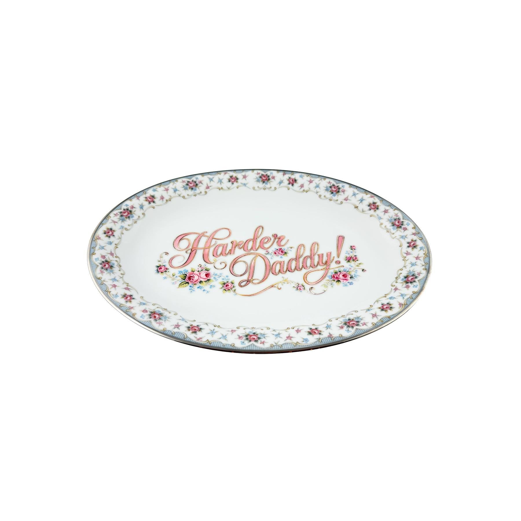 Harder Daddy Vintage China Platter by Trophy Husband 12"x8"